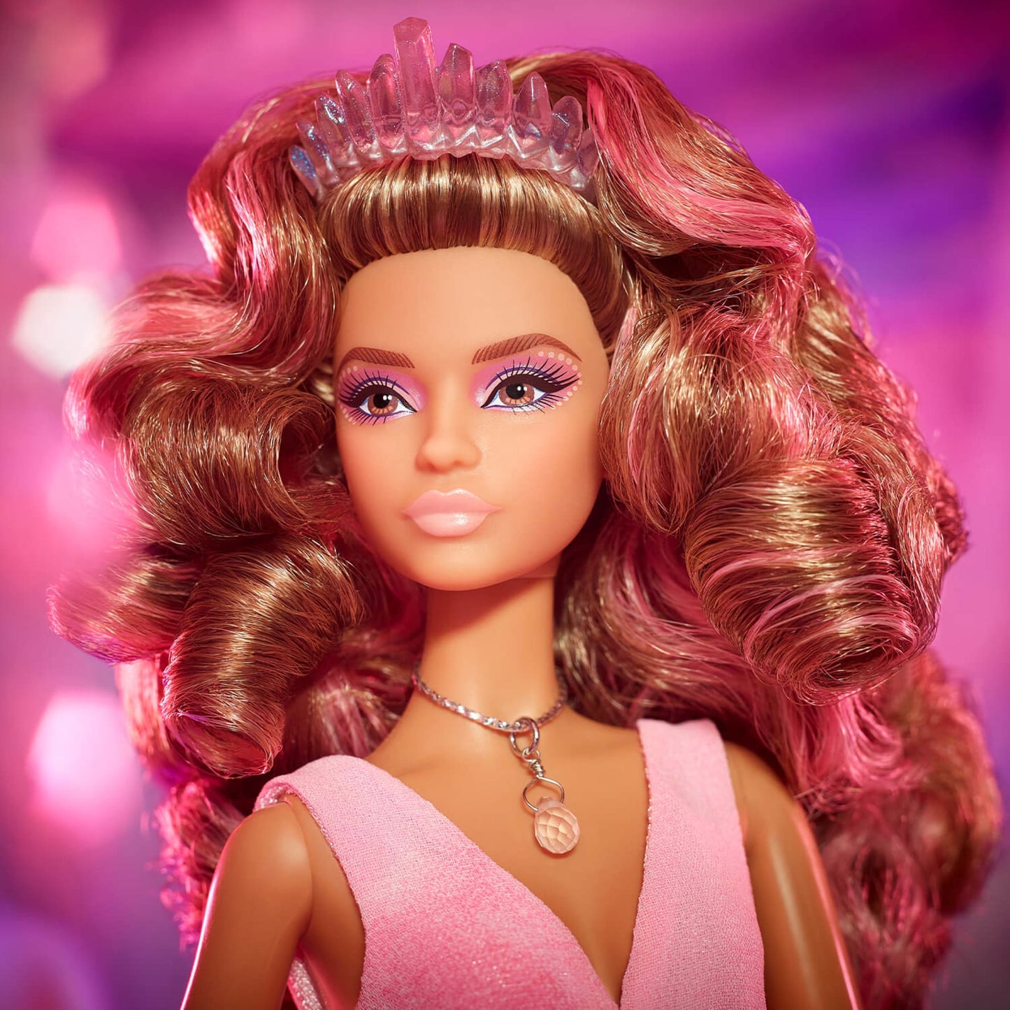 Barbie Crystal Fantasy Collection Rose Quartz Doll - Búp Bê Sưu Tầm Cao Cấp Barbie Signature HCB95 - Hình ảnh chi tiết 2