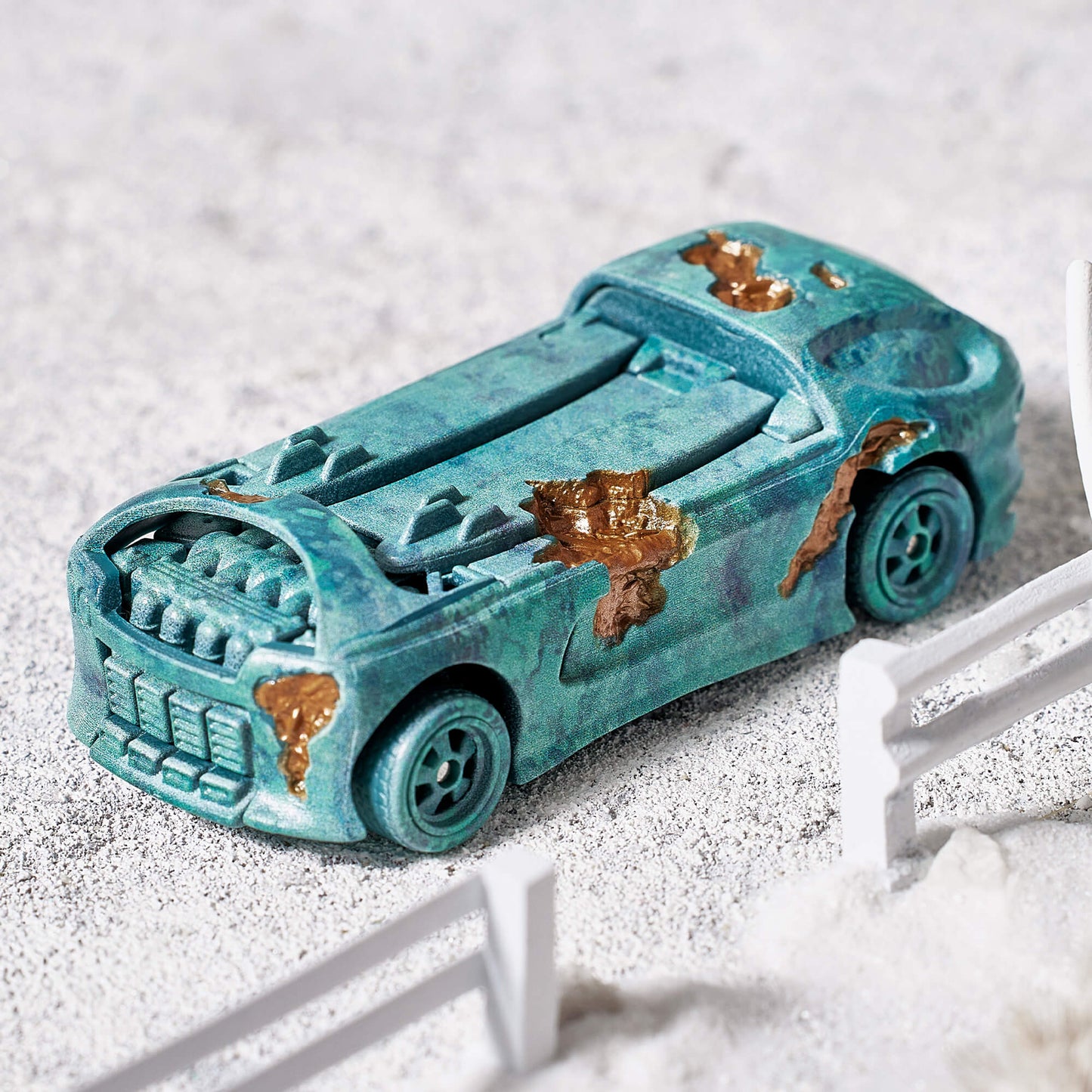 Hot Wheels x Daniel Arsham Eroded Deora II Xe Mô Hình Sưu Tầm Mattel Creations - Góc nhìn khác 3