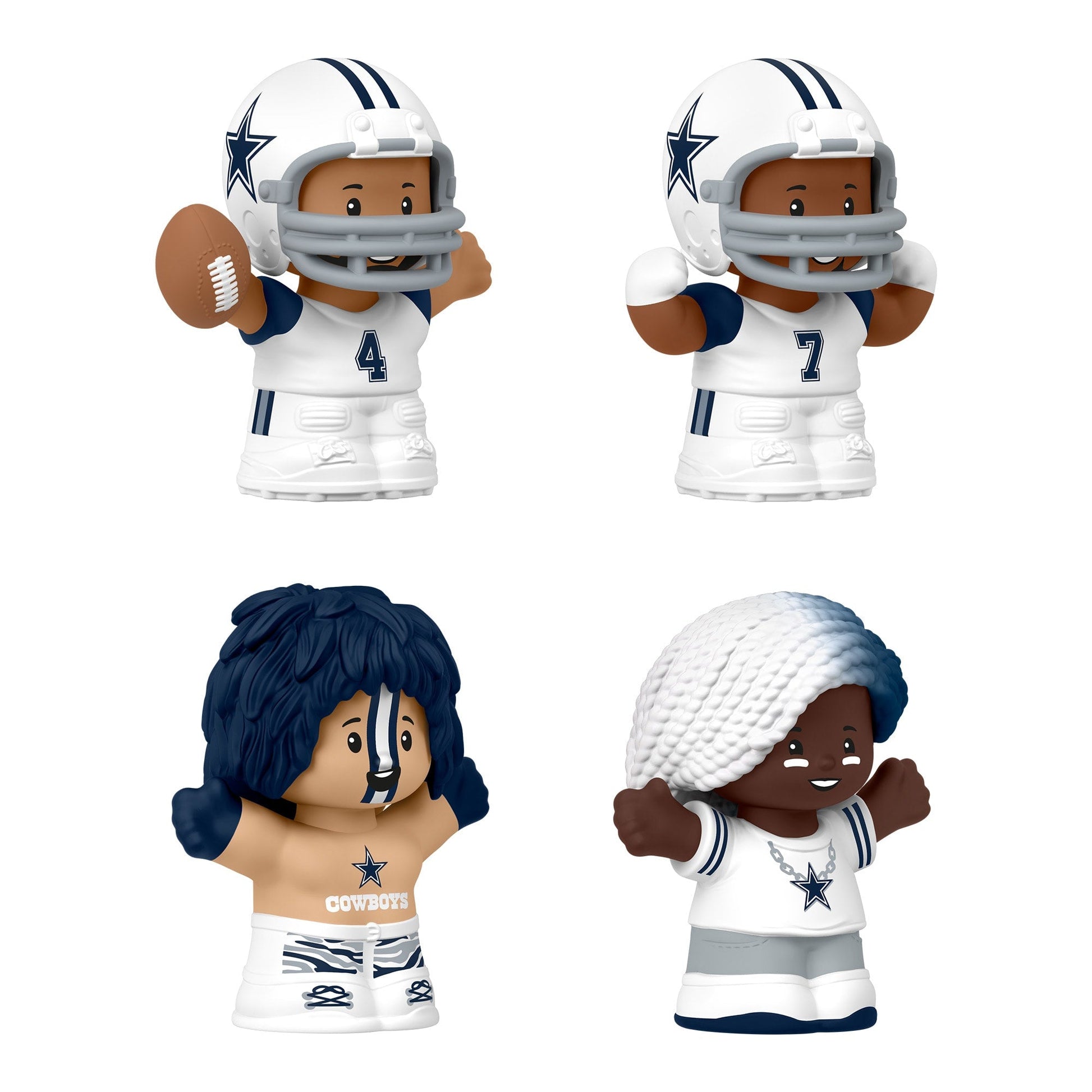 Little People Collector Dallas Cowboys Alternate Jersey Figure Set - Bộ Mô Hình NFL Cao Cấp - Fisher-Price - Góc nhìn khác 3