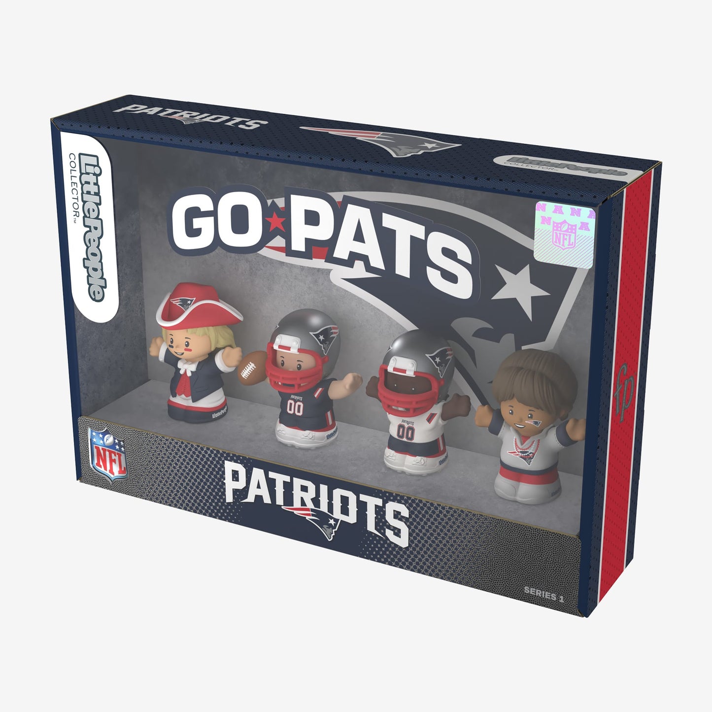 Little People Collector x NFL New England Patriots Set - Bộ Mô Hình Đồ Chơi Sưu Tầm NFL Mattel HND12 Mattel - ảnh 8 - Collect