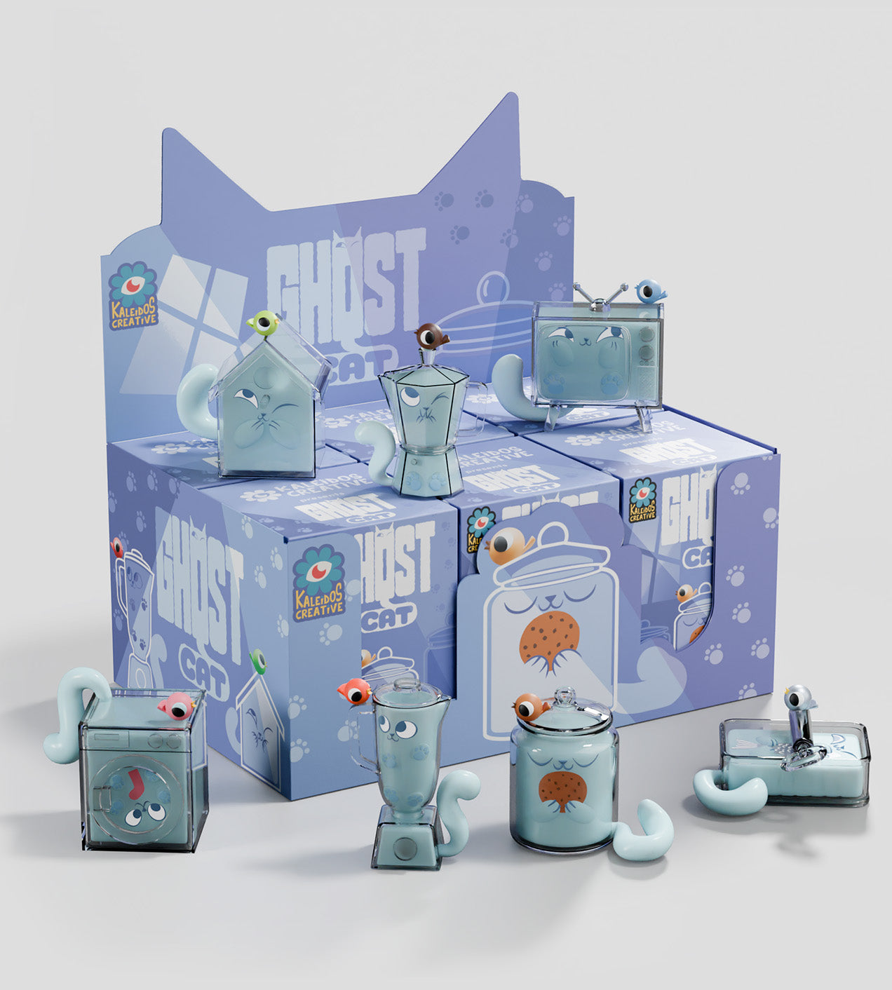 Kaleidos Creative - Ghost Cat S1 - Mô hình Blind Box Art Toy - Hình ảnh sản phẩm