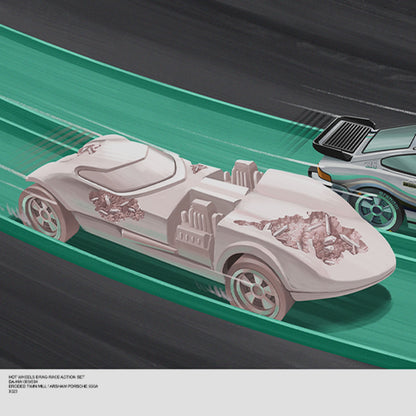 Hot Wheels x Daniel Arsham Legends Archive Lap 3 Poster - Áp Phích Nghệ Thuật Sưu Tầm - Hot Wheels - Góc nhìn khác 3