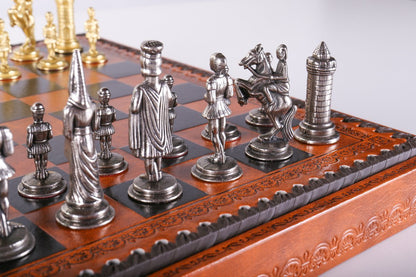 Gothic Chess Set with Leatherette Storage Board - Bộ Cờ Vua Cao Cấp & Hộp Đựng Giả Da - Chess House - Hình ảnh bổ sung 5