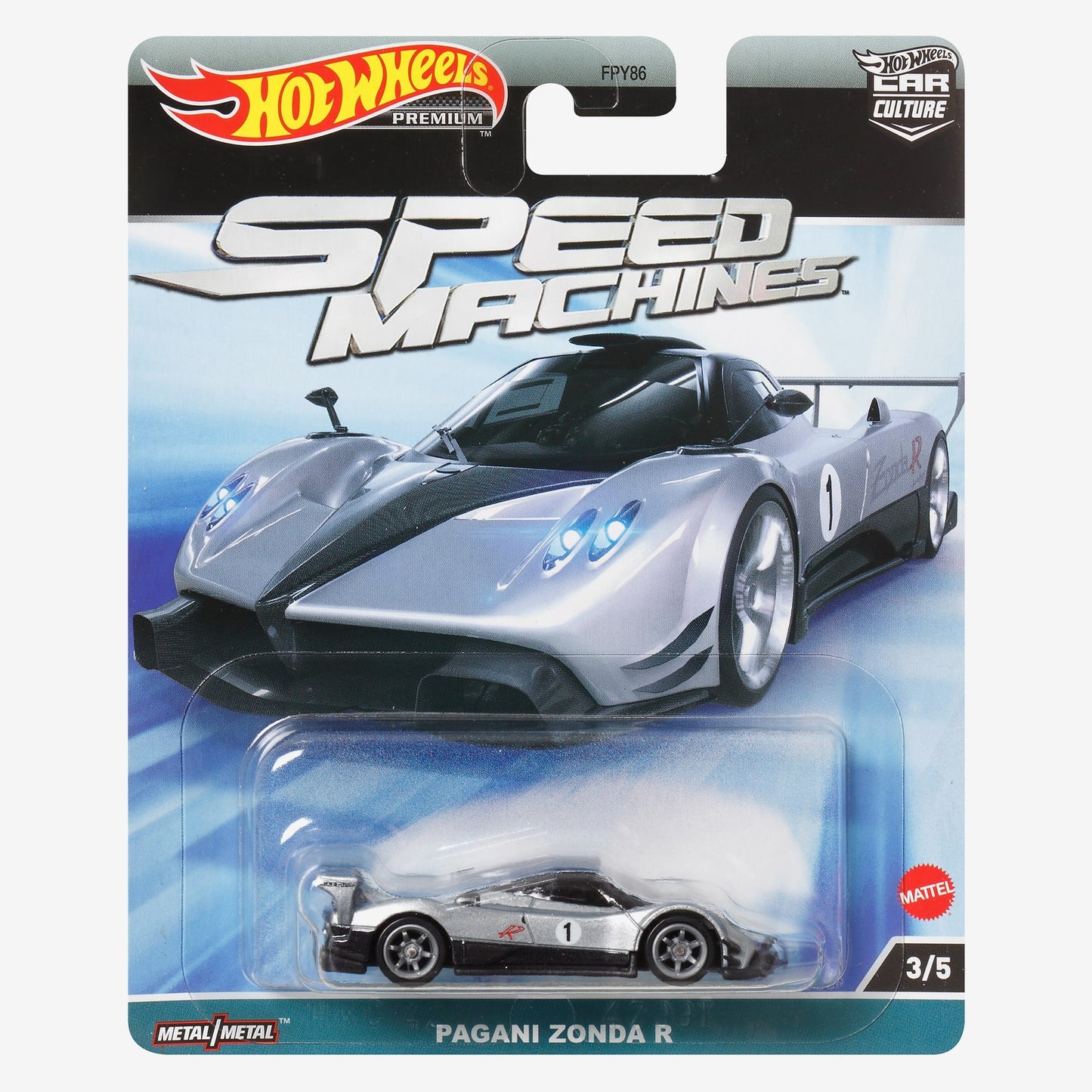 Hot Wheels Premium Car Culture Speed Machines – Pagani Zonda R - Mô hình xe kim loại Hot Wheels 1:64 - Hình ảnh chi tiết 2