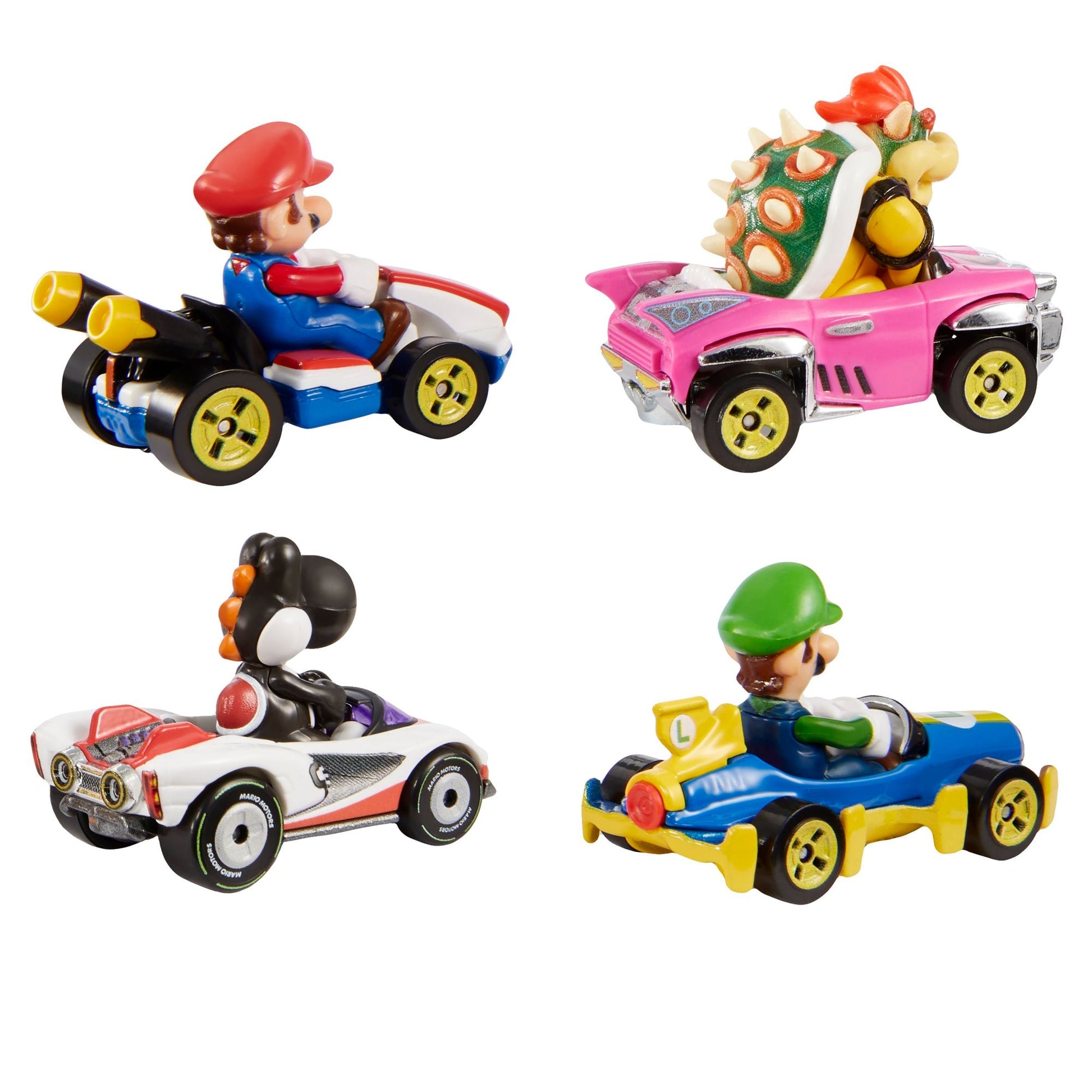 Hot Wheels Mario Kart Characters and Die-Cast Kart Vehicles, Set of 4 - Xe Mô Hình Đồ Chơi Die-cast 1:64 - Hot Wheels - Hình ảnh bổ sung 4