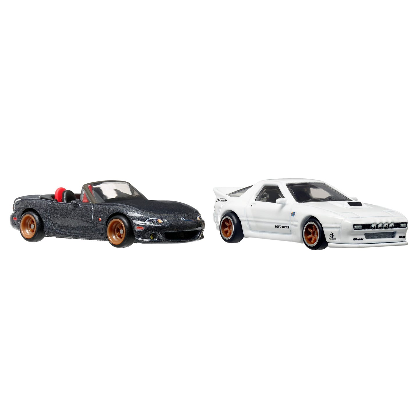 Hot Wheels Premium Car Culture 2-Pack - '04 Mazda Mazdaspeed Miata & Mazda RX7 FC Pandem - Bộ 2 Xe Mô Hình Kim Loại Cao Cấp Hot Wheels - Góc nhìn khác 3