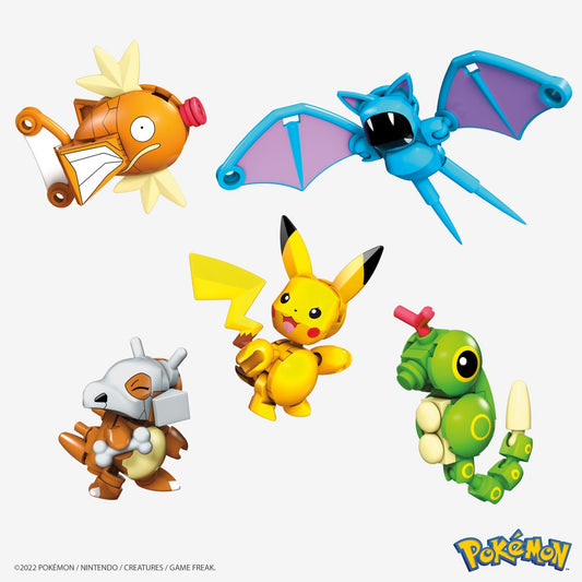 MEGA Construx Pokemon Poke Ball Bundle - Bộ Đồ Chơi Lắp Ráp 5 Nhân Vật Pokemon và Bóng Poke - MEGA GHP85