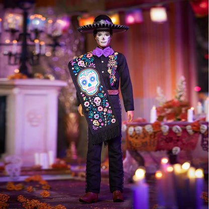 Barbie 2021 Dia De Muertos Ken Doll - Búp Bê Sưu Tầm Lễ Hội Người Chết - Mattel Signature - Hình ảnh bổ sung 9