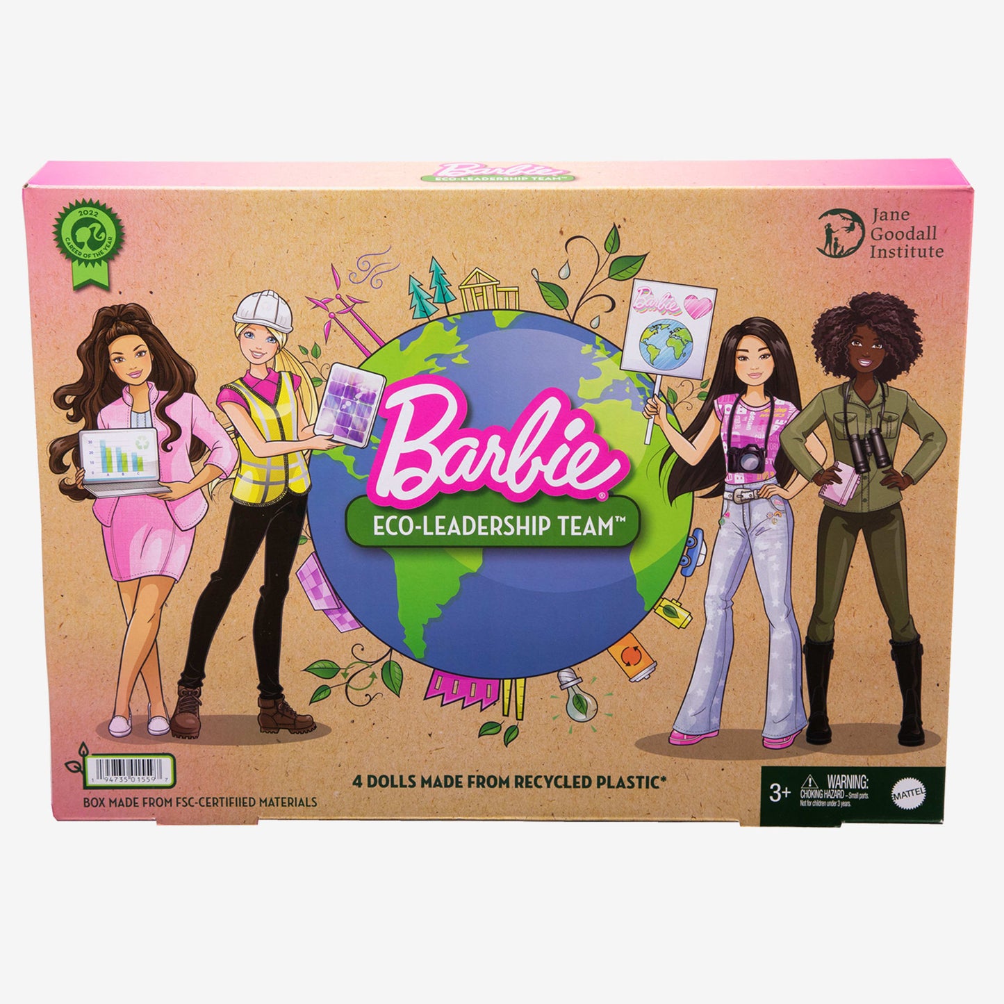 Barbie Eco-Leadership Team (2022 Career of the Year Four Doll Set) Bộ 4 Búp Bê Nghề Nghiệp Bảo Vệ Môi Trường Barbie