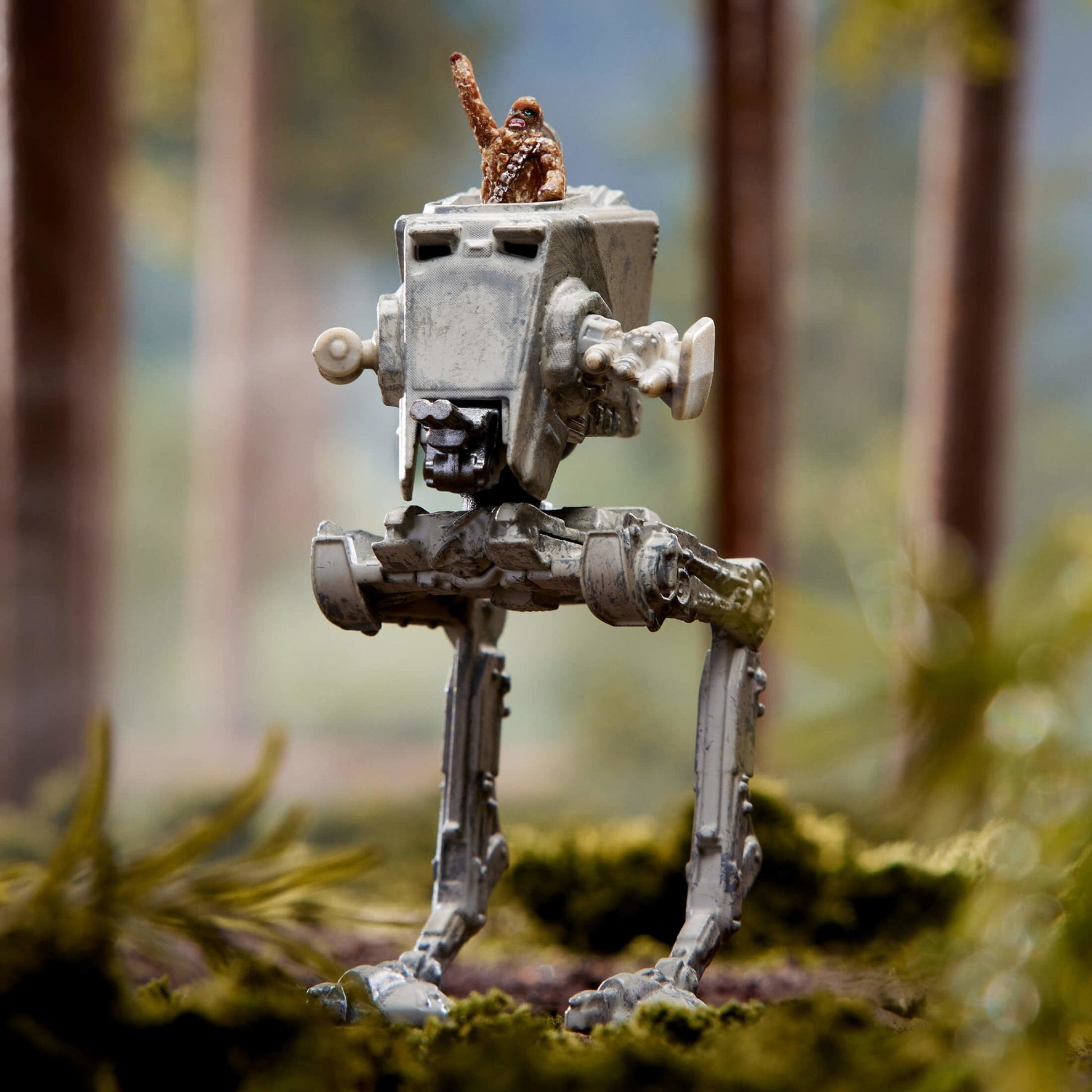 Star Wars Starships Select AT-ST With Chewbacca Mô hình xe die-cast sưu tầm Hot Wheels Mattel - Góc nhìn khác 3