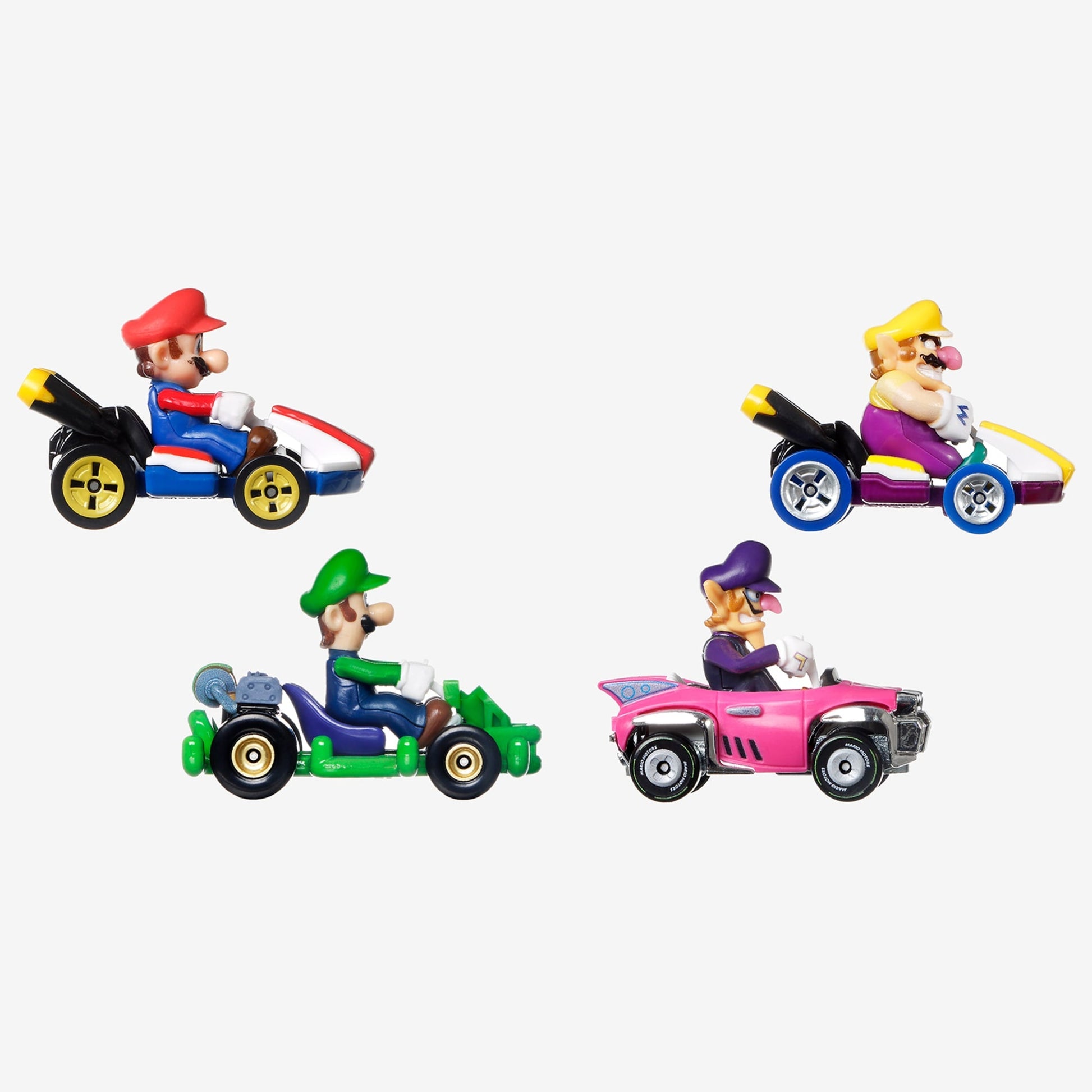 Hot Wheels Mario Kart Vehicles 4-Pack - Bộ 4 Xe Đồ Chơi Mô Hình Tỷ Lệ 1:64 - Hot Wheels - Góc nhìn khác 3
