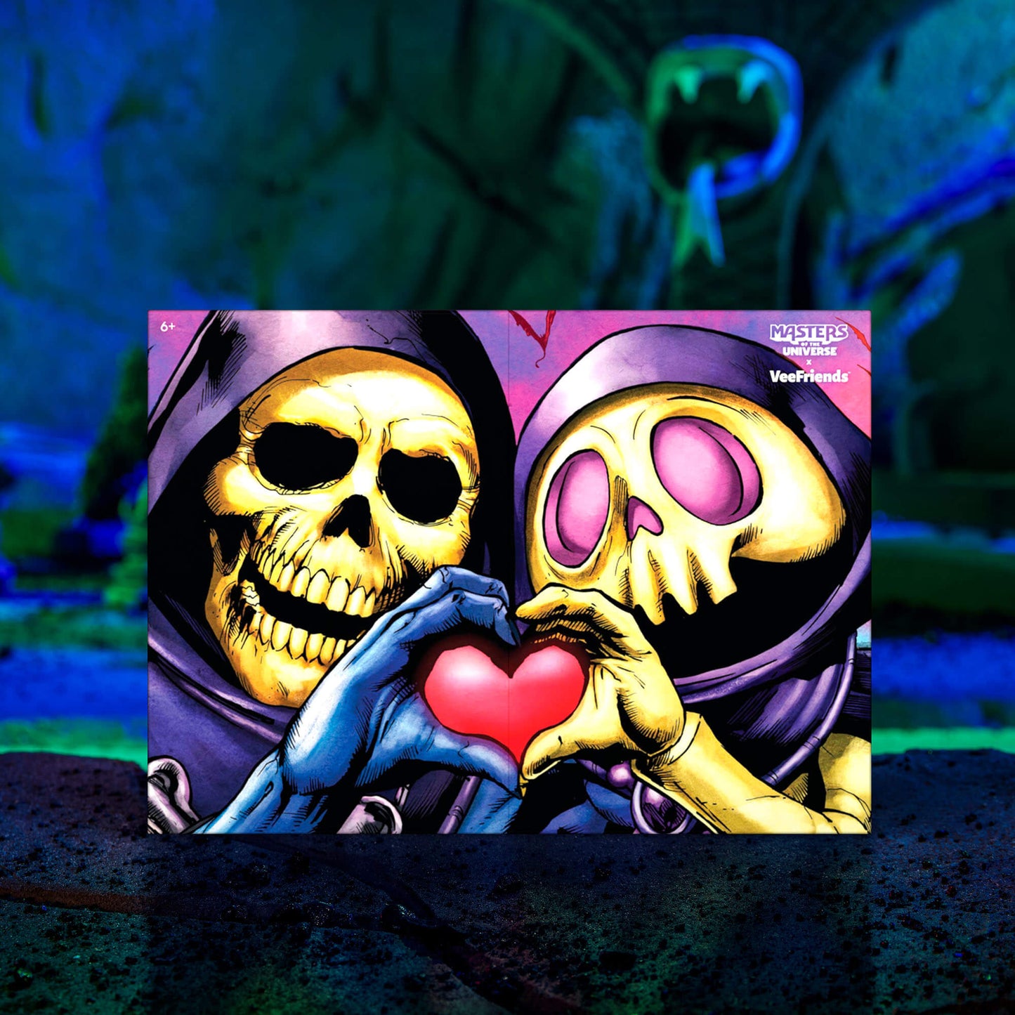 Masters of the Universe Skeletor x VeeFriends Skilled Skeleton 2-Pack - Bộ 2 Mô Hình Khớp Cử Động Mattel Creations