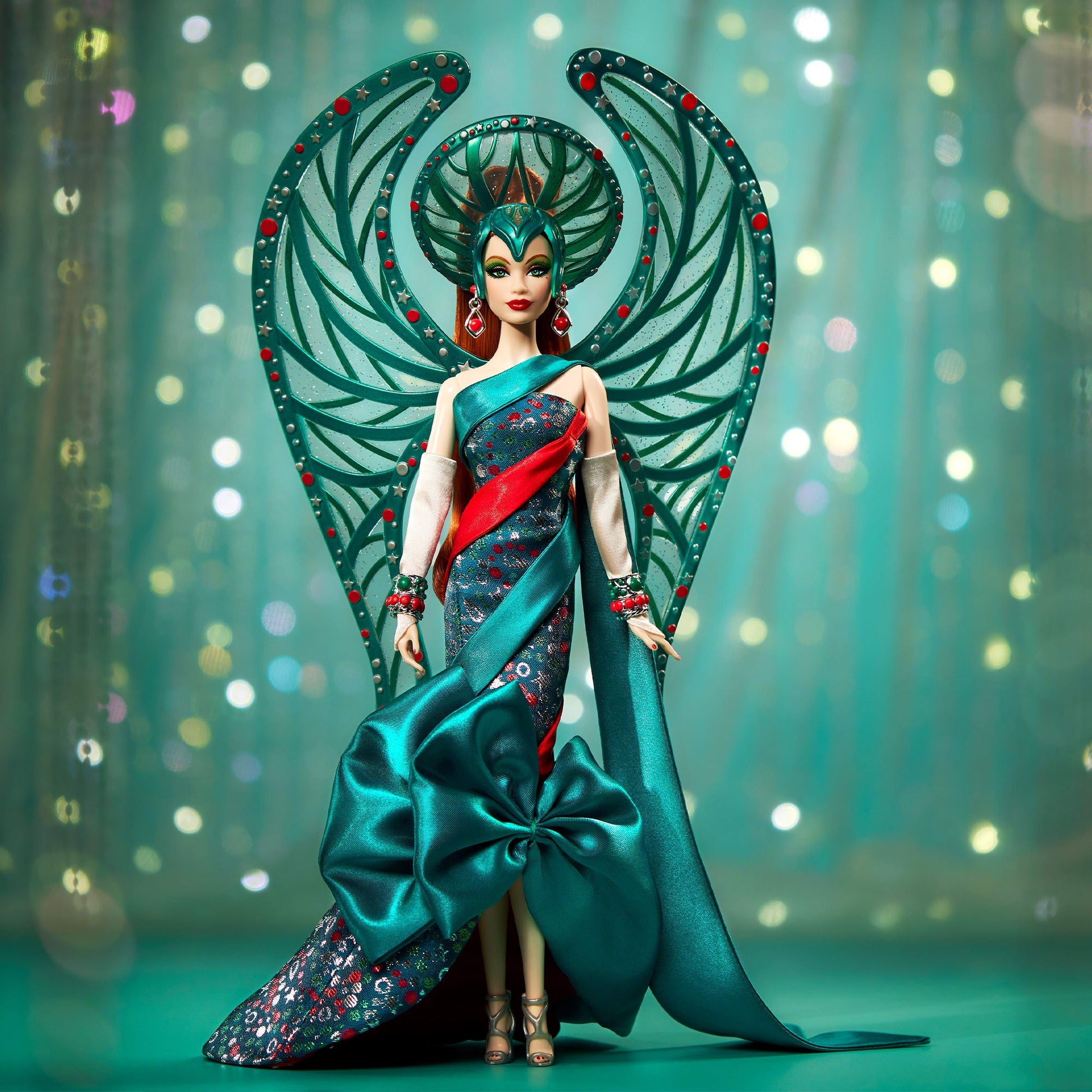 Bob Mackie Holiday Angel Barbie Doll - Búp Bê Barbie Sưu Tầm Cao Cấp - Barbie Signature HRM70 - Hình ảnh sản phẩm