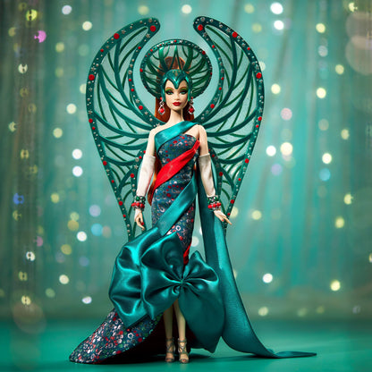 Bob Mackie Holiday Angel Barbie Doll - Búp Bê Barbie Sưu Tầm Cao Cấp - Barbie Signature HRM70 - Hình ảnh sản phẩm