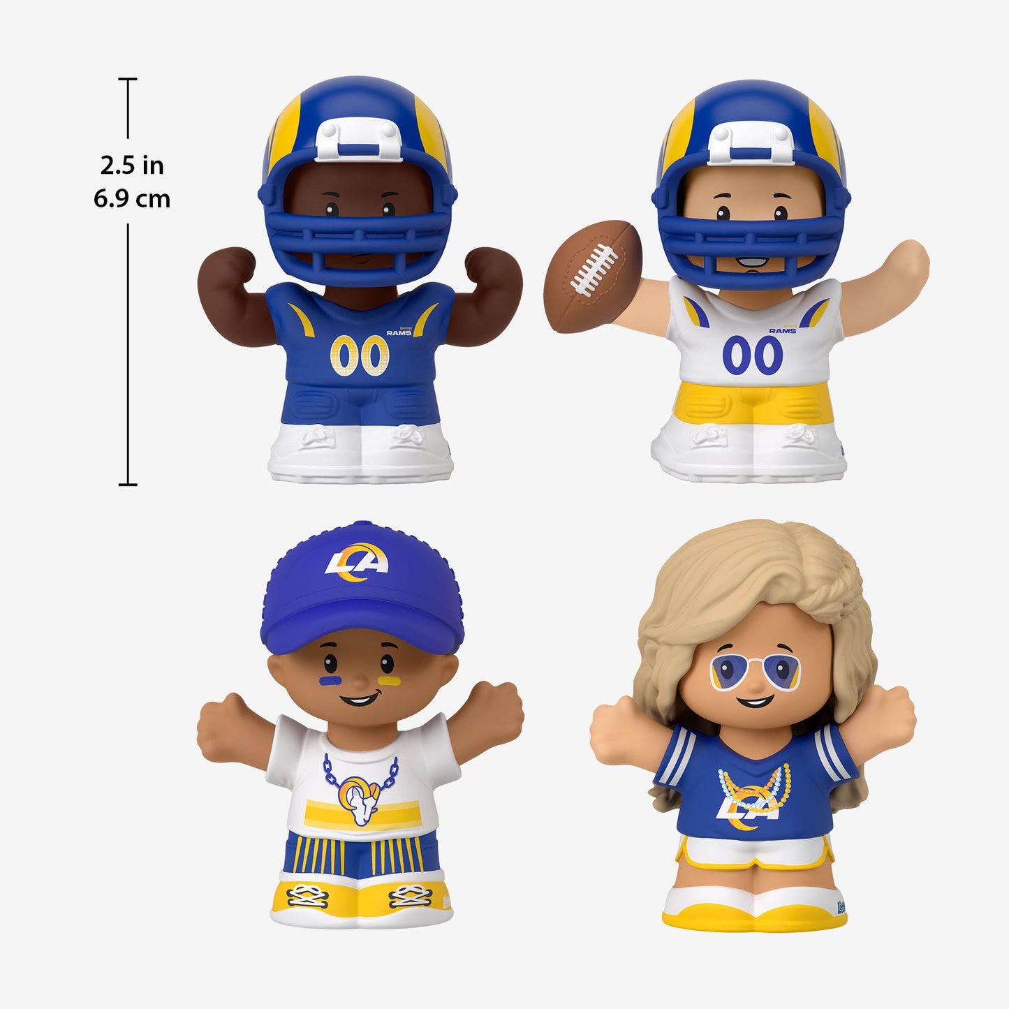 Little People Collector x NFL Los Angeles Rams Set - Bộ Mô Hình Nhân Vật Sưu Tầm Thể Thao Mattel Mattel - ảnh 3 - Figure