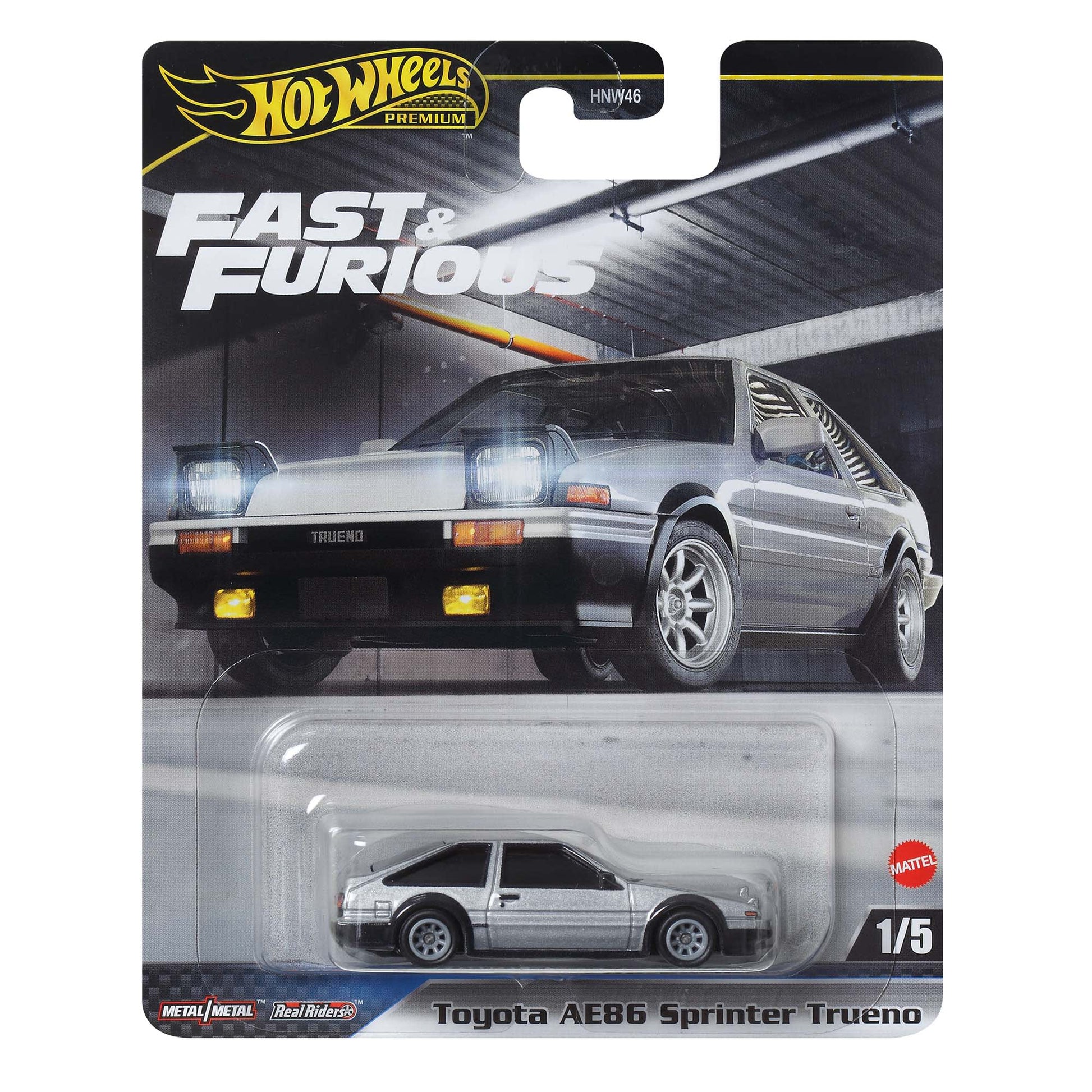 Hot Wheels Premium Fast & Furious Toyota AE86 Sprinter Trueno - Xe Mô Hình Kim Loại 1:64 - Mattel - Hình ảnh sản phẩm