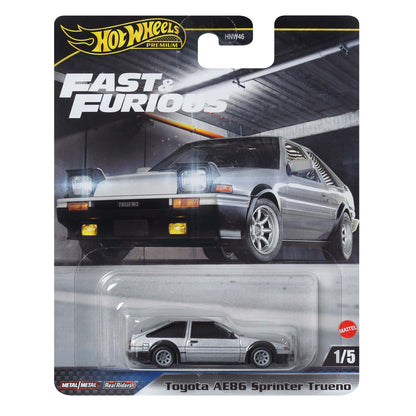 Hot Wheels Premium Fast & Furious Toyota AE86 Sprinter Trueno - Xe Mô Hình Kim Loại 1:64 - Mattel - Hình ảnh sản phẩm