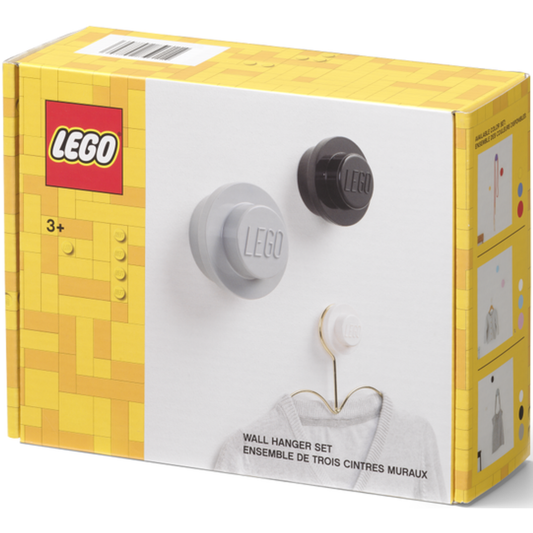 LEGO Wall Hanger Set of 3 - Greyscale - Bộ 3 Móc Treo Tường LEGO 5005893 - Hình ảnh sản phẩm