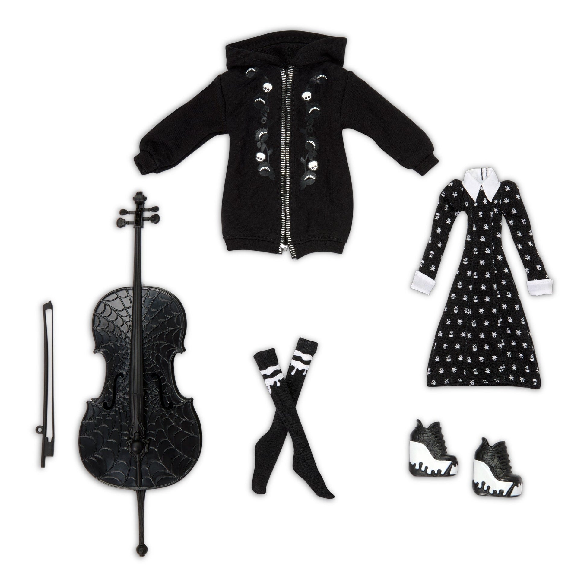 Mattel Creations Exclusive Paint It Black Fashion Pack - Bộ Phụ Kiện Thời Trang Búp Bê Monster High x Wednesday - Góc nhìn khác 3