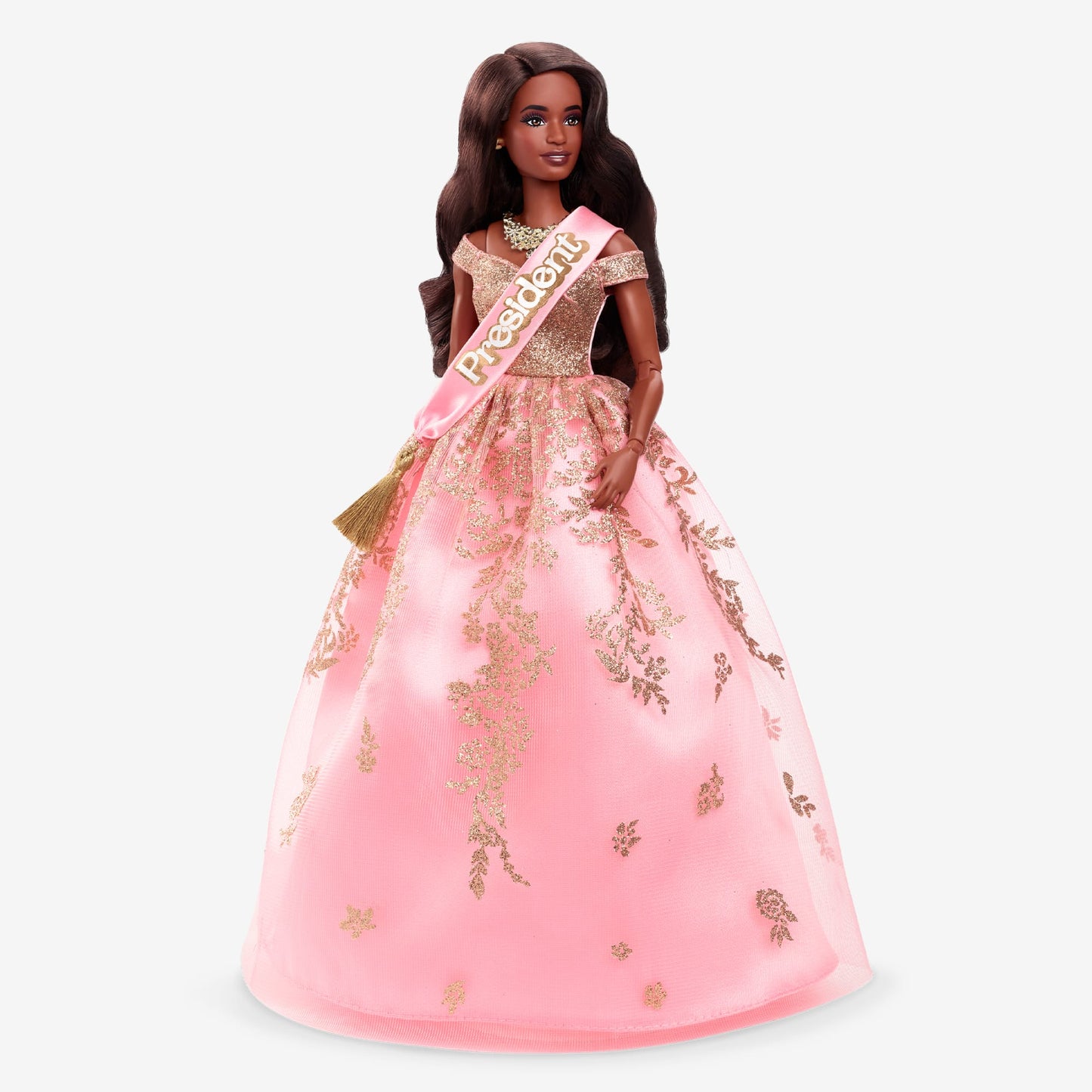 President Barbie in Pink and Gold Dress – Barbie The Movie Búp Bê Tổng Thống Sưu Tầm Mattel Signature - Hình ảnh bổ sung 4
