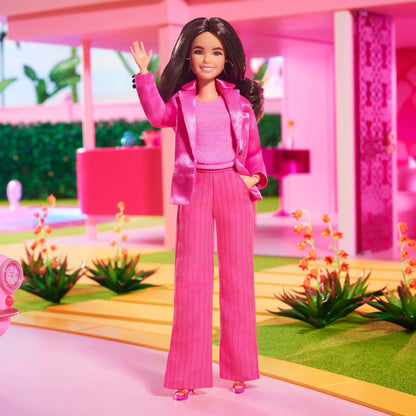 Gloria Doll Wearing Pink Power Pantsuit – Barbie The Movie - Búp Bê Sưu Tầm Chính Hãng Mattel Signature HPJ98 - Hình ảnh bổ sung 5