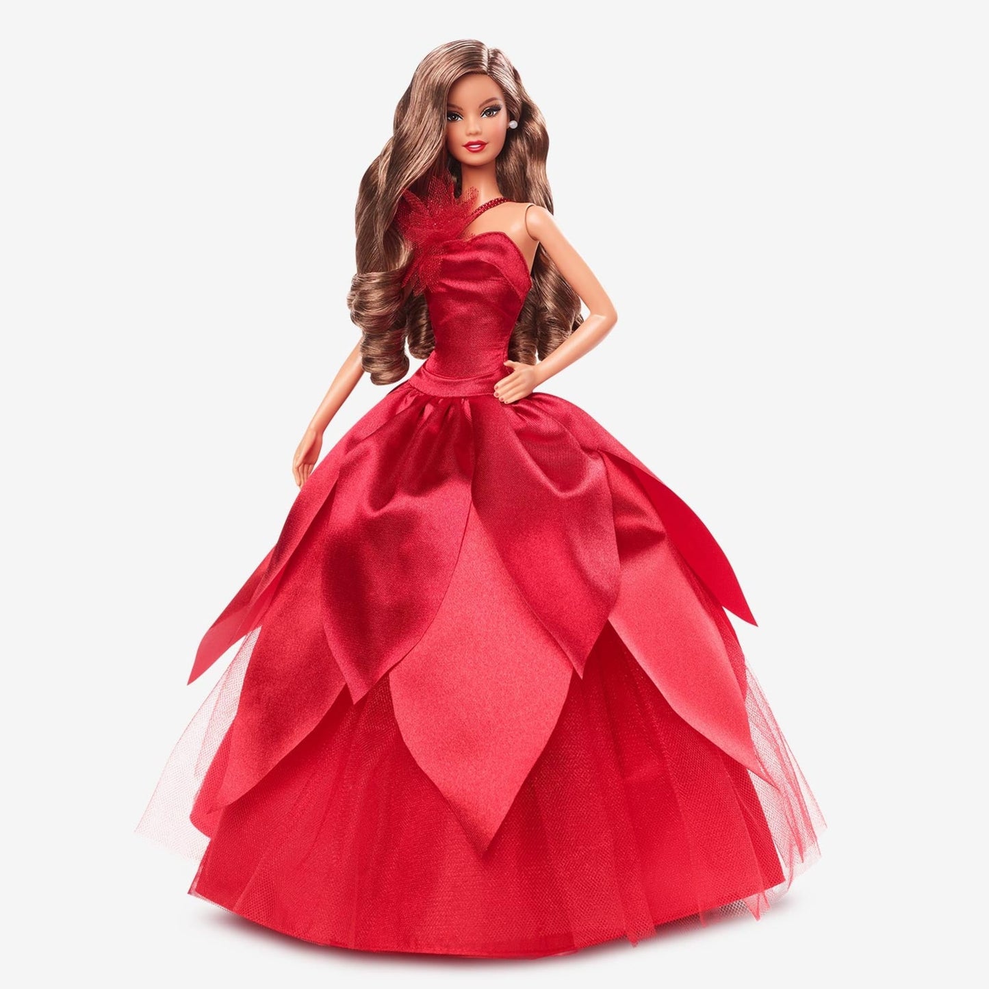 2022 Holiday Barbie, Light-Brown Hair - Búp bê Sưu tầm Lễ hội - Mattel HBY08 - Hình ảnh sản phẩm