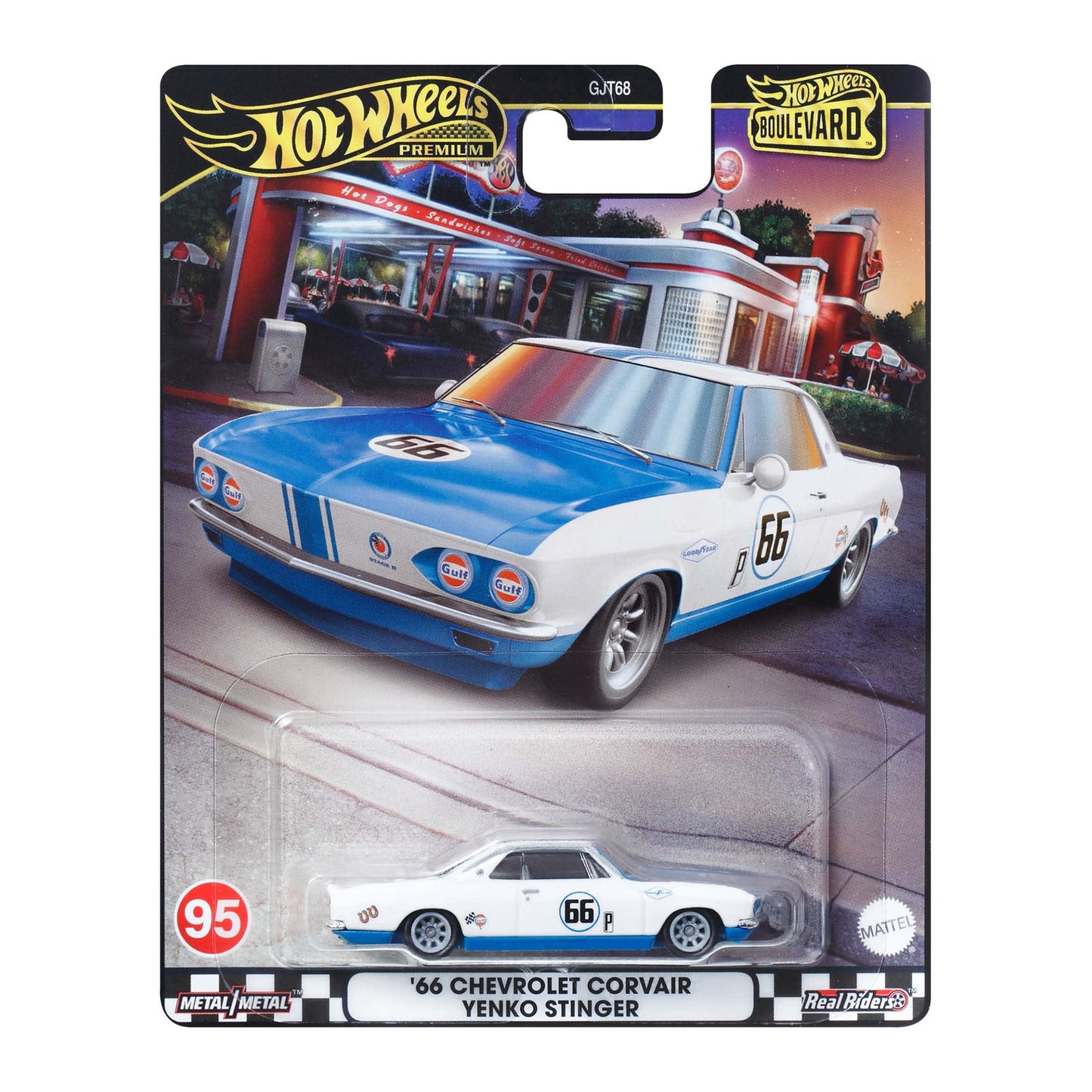 Hot Wheels Premium Boulevard '66 Chevrolet Corvair Yenko Stinger - Mô Hình Xe Die-cast 1:64 Cao Cấp - Hình ảnh sản phẩm