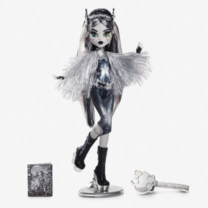 Monster High Voltageous Frankie Stein Reproduction Doll - Búp Bê Siêu Anh Hùng Trắng Đen Mattel HHR59 - Hình ảnh sản phẩm