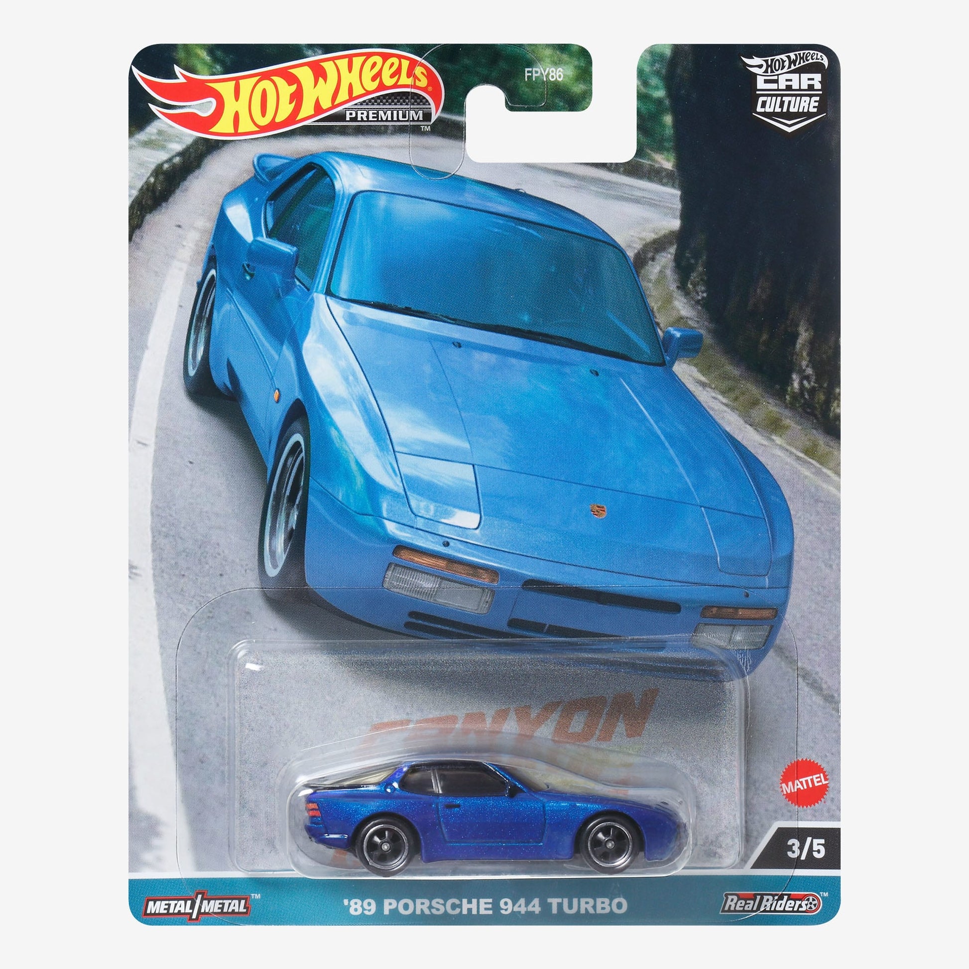 Hot Wheels Premium Car Culture Canyon Warriors – '89 Porsche 944 Turbo - Xe Mô Hình Die-cast 1:64 Hot Wheels - Hình ảnh sản phẩm