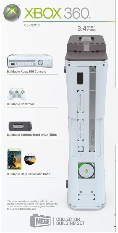 MEGA Microsoft Xbox 360 Replica Building Toy Kit - Bộ Đồ Chơi Lắp Ráp Mô Hình Sưu Tầm - MEGA