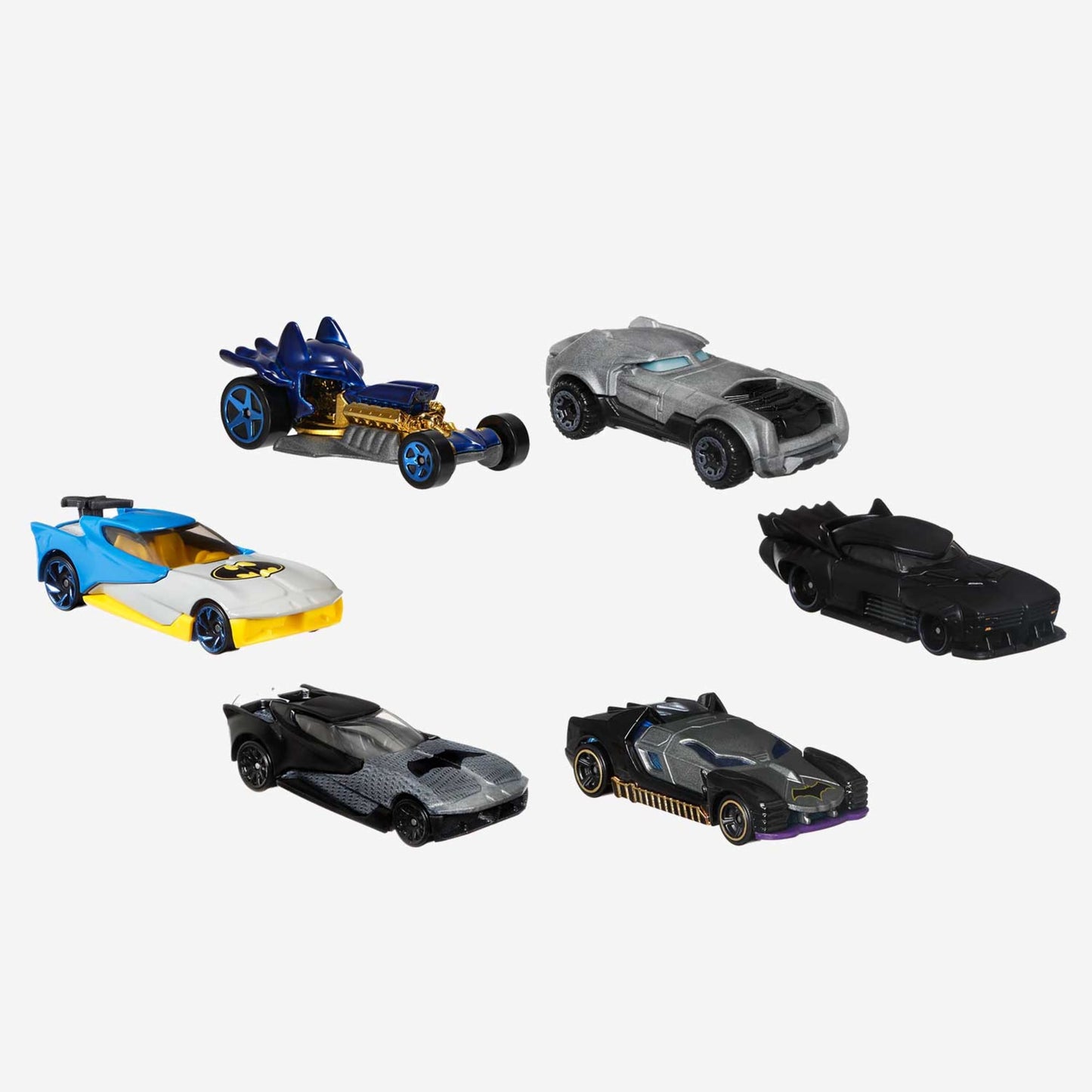 Hot Wheels Batman 6-pack - Bộ 6 Xe Mô Hình Người Dơi Tỷ Lệ 1:64 - Mattel HBY35 - Hình ảnh sản phẩm