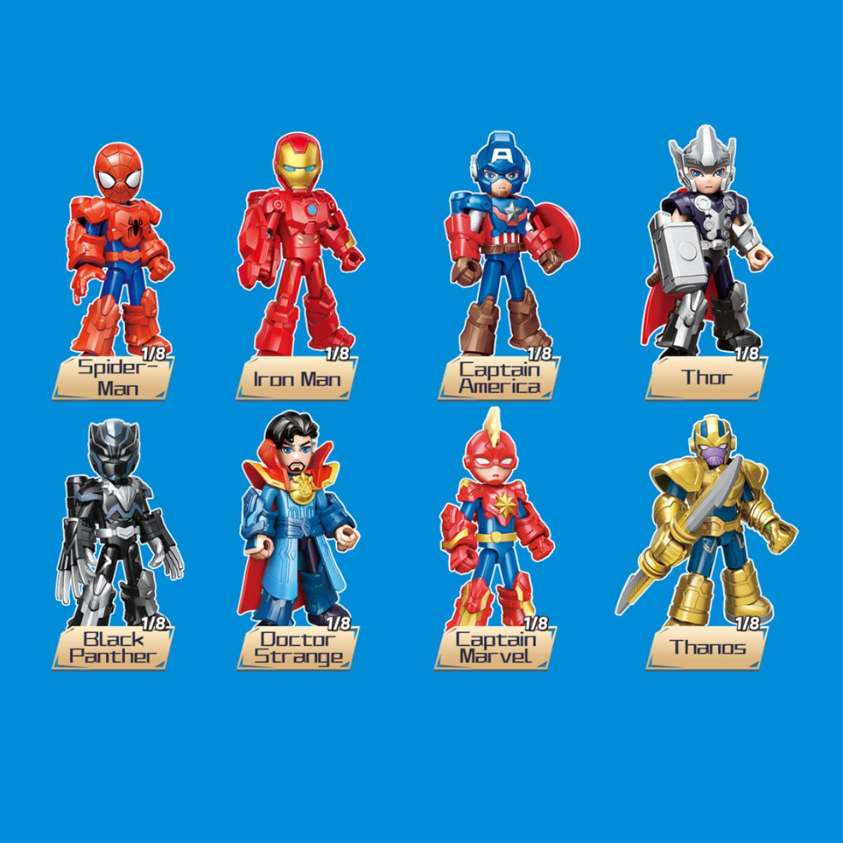 Marvel Super Heroes Blind Box Assembly Model Toy - Mô hình lắp ráp Blind Box - KEEPPLAY 73002