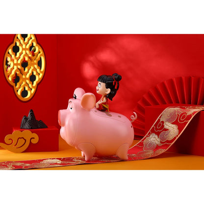Gift Box Toy Model of Character Na Tra Riding Pig Na Tra NZCM01 - Mô hình nhân vật Na Tra cưỡi heo - NA TRA NZCM01