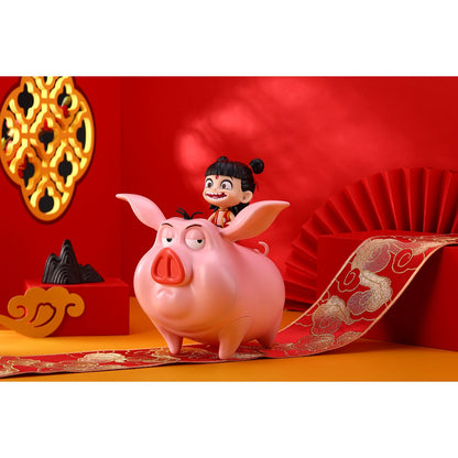 Gift Box Toy Model of Character Na Tra Riding Pig Na Tra NZCM01 - Mô hình nhân vật Na Tra cưỡi heo - NA TRA NZCM01