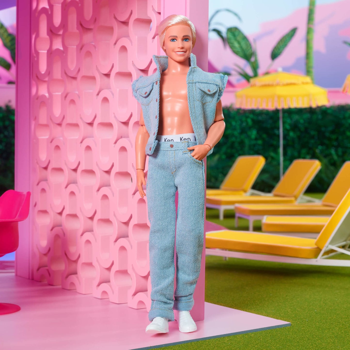 Ken Doll Wearing Denim Matching Set – Barbie The Movie - Búp Bê Sưu Tập Barbie Mattel - Hình ảnh bổ sung 8