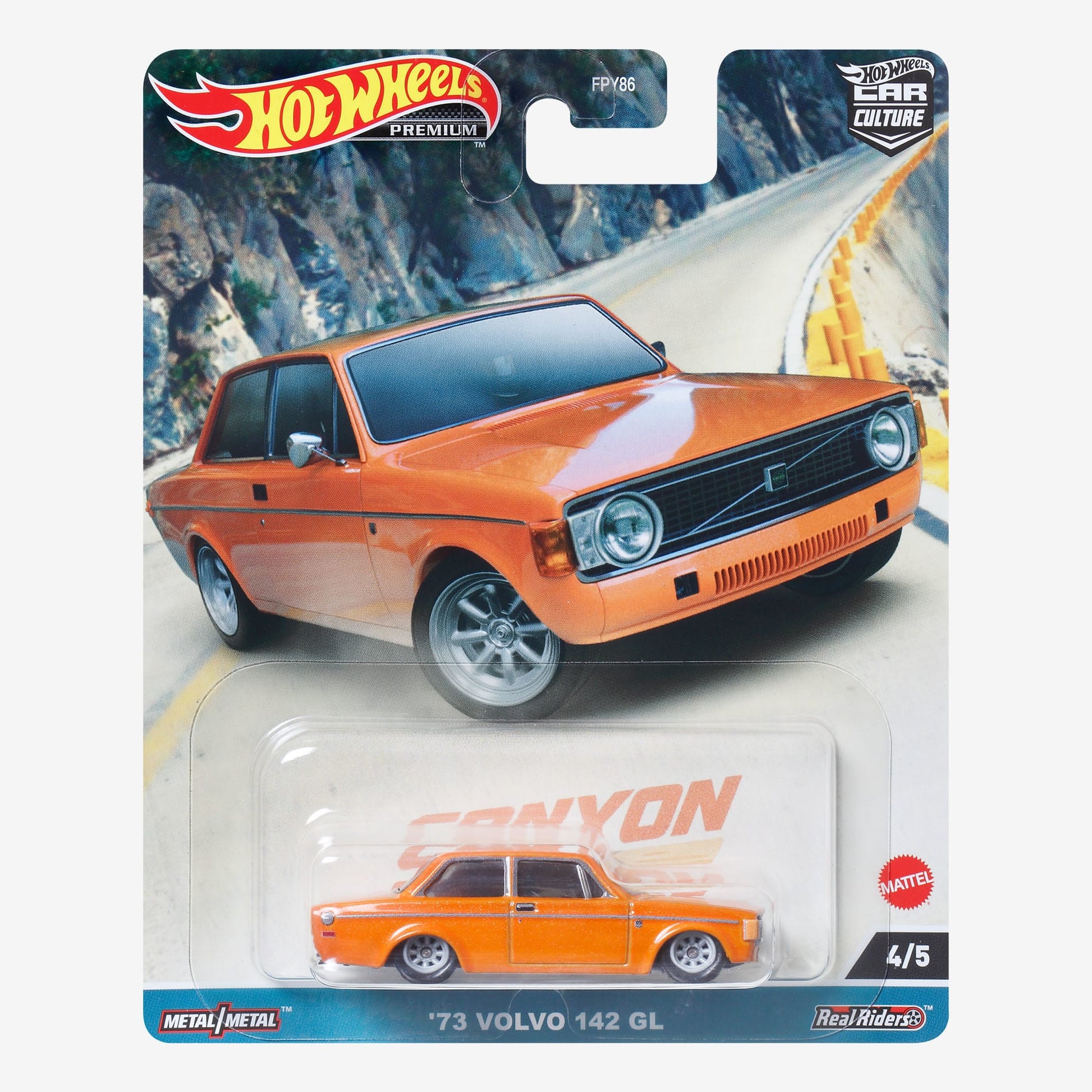 Hot Wheels Premium Car Culture Canyon Warriors – '74 Volvo 142 GL | Xe Mô Hình Kim Loại Tỉ Lệ 1:64 Mattel - Hình ảnh sản phẩm