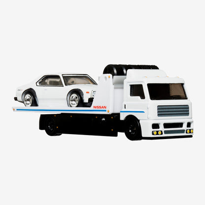 Hot Wheels Premium Collector Set, 3 Nissan Skyline Cars & 1 Transporter - Bộ 4 Xe Mô Hình Nissan Skyline Cao Cấp Hot Wheels -
