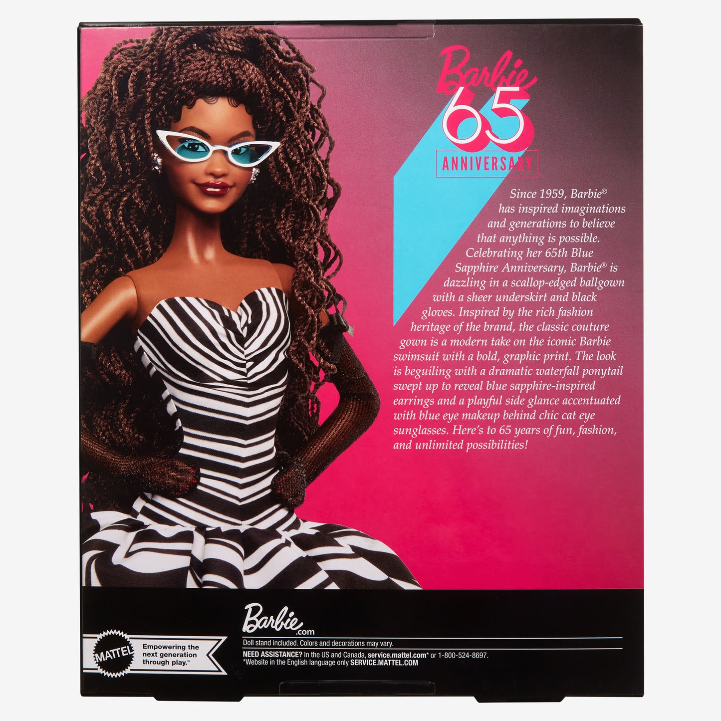Barbie 65th Anniversary Doll With Brunette Hair - Búp Bê Sưu Tầm Kỷ Niệm 65 Năm - Mattel HRM59