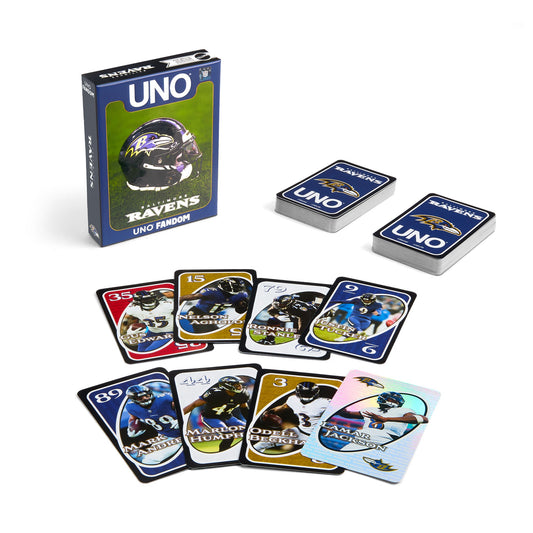 UNO Fandom NFL Baltimore Ravens Game Deck - Bộ Bài UNO NFL Baltimore Ravens Phiên Bản Fandom - Mattel - Hình ảnh sản phẩm