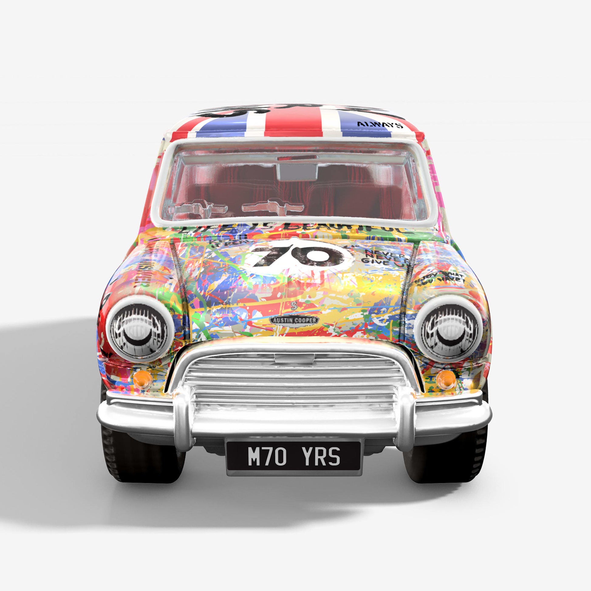 Matchbox x Mr Brainwash 1964 Austin Mini Cooper S Mô Hình Xe Die-cast Nghệ Thuật Matchbox - Hình ảnh chi tiết 2