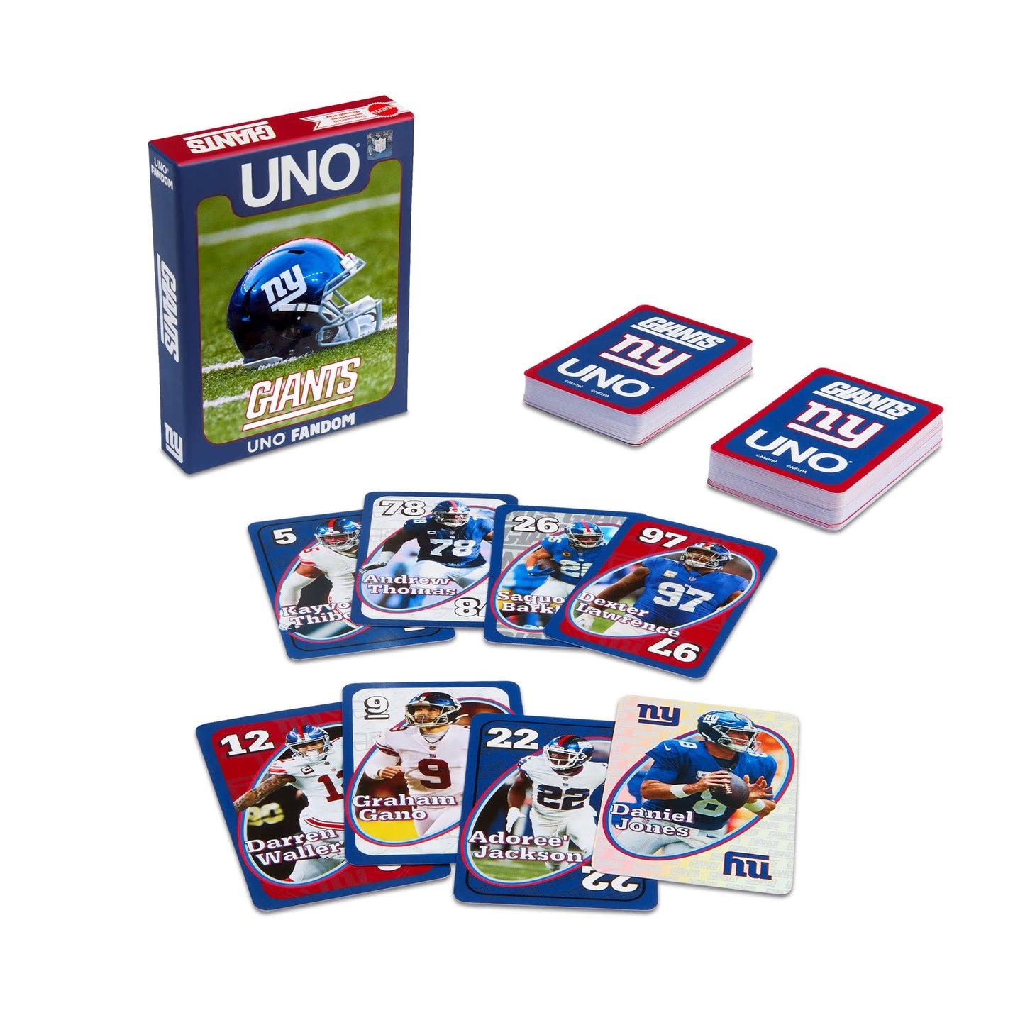 UNO Fandom NFL New York Giants Game Deck - Bộ Bài UNO Thể Thao Sưu Tầm Mattel - Hình ảnh sản phẩm