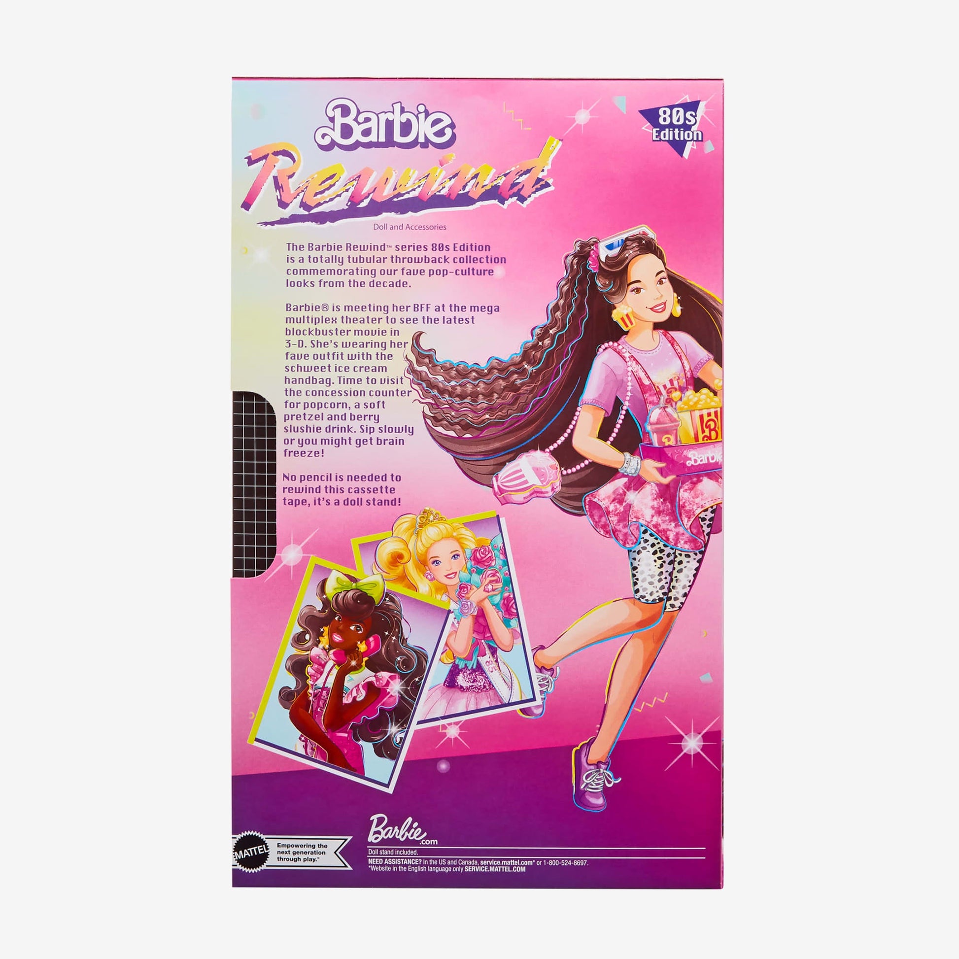 Barbie Rewind Doll – Movie Night - Búp bê sưu tầm phong cách thập niên 80 - Mattel Creations HJX18 - Hình ảnh bổ sung 8