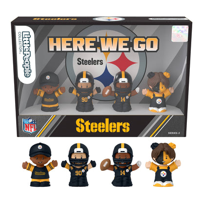 Little People Collector Pittsburgh Steelers Alternate Jersey Figure Set - Bộ Mô Hình Sưu Tầm NFL - Mattel HVH16 - Hình ảnh sản phẩm