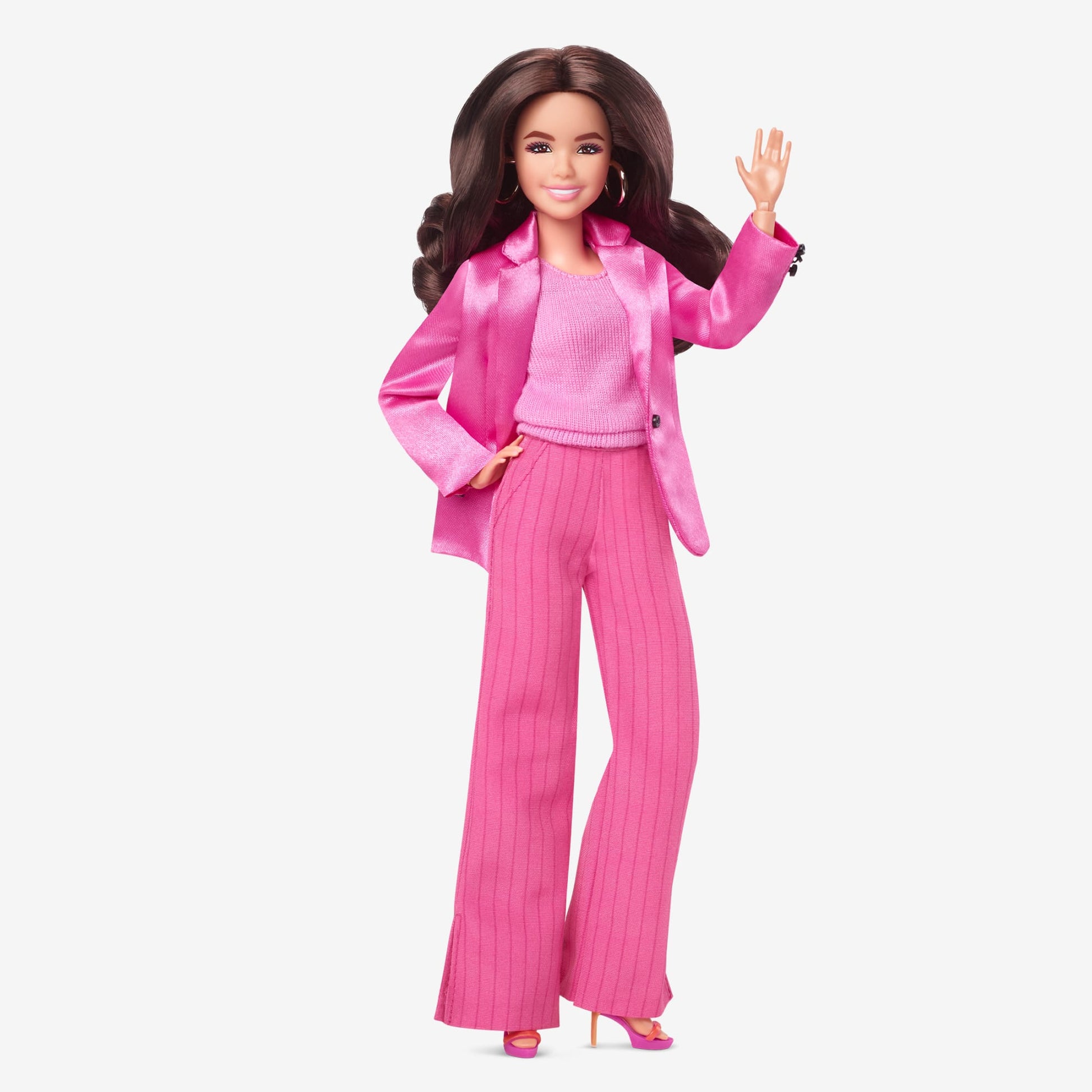 Gloria Doll Wearing Pink Power Pantsuit – Barbie The Movie - Búp Bê Sưu Tầm Chính Hãng Mattel Signature HPJ98 - Hình ảnh sản phẩm