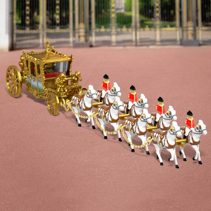 Matchbox Collectors Coronation Gold State Coach Mô Hình Xe Kéo Hoàng Gia Anh Phiên Bản Đặc Biệt Matchbox HWJ96 Matchbox - ảnh
