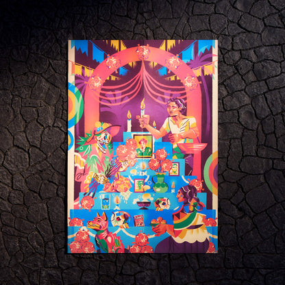 UNO Canvas Día de Muertos Card Game - Trò Chơi Bài Nghệ Thuật - Mattel Creations - Góc nhìn khác 3