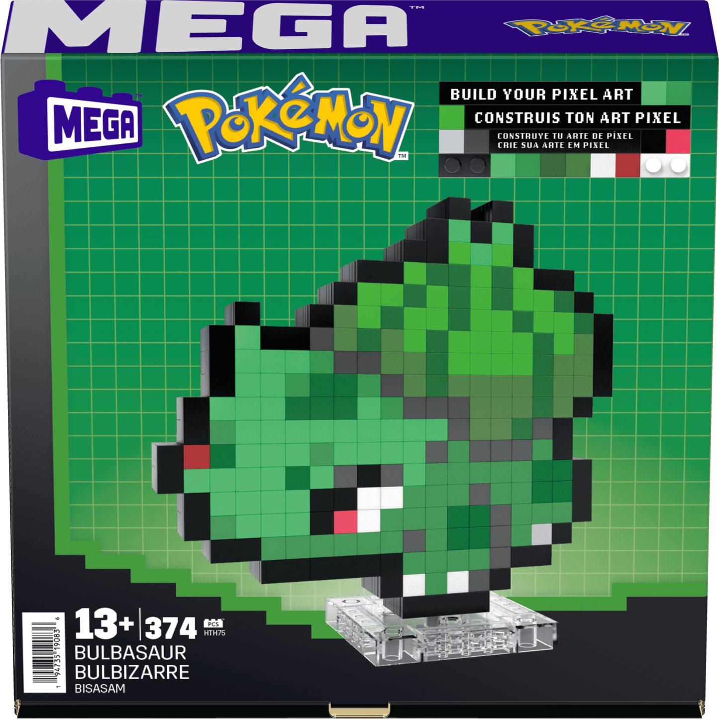 Pokémon Bulbasaur Building Set by MEGA - Bộ Lắp Ráp Mô Hình Pixel Art