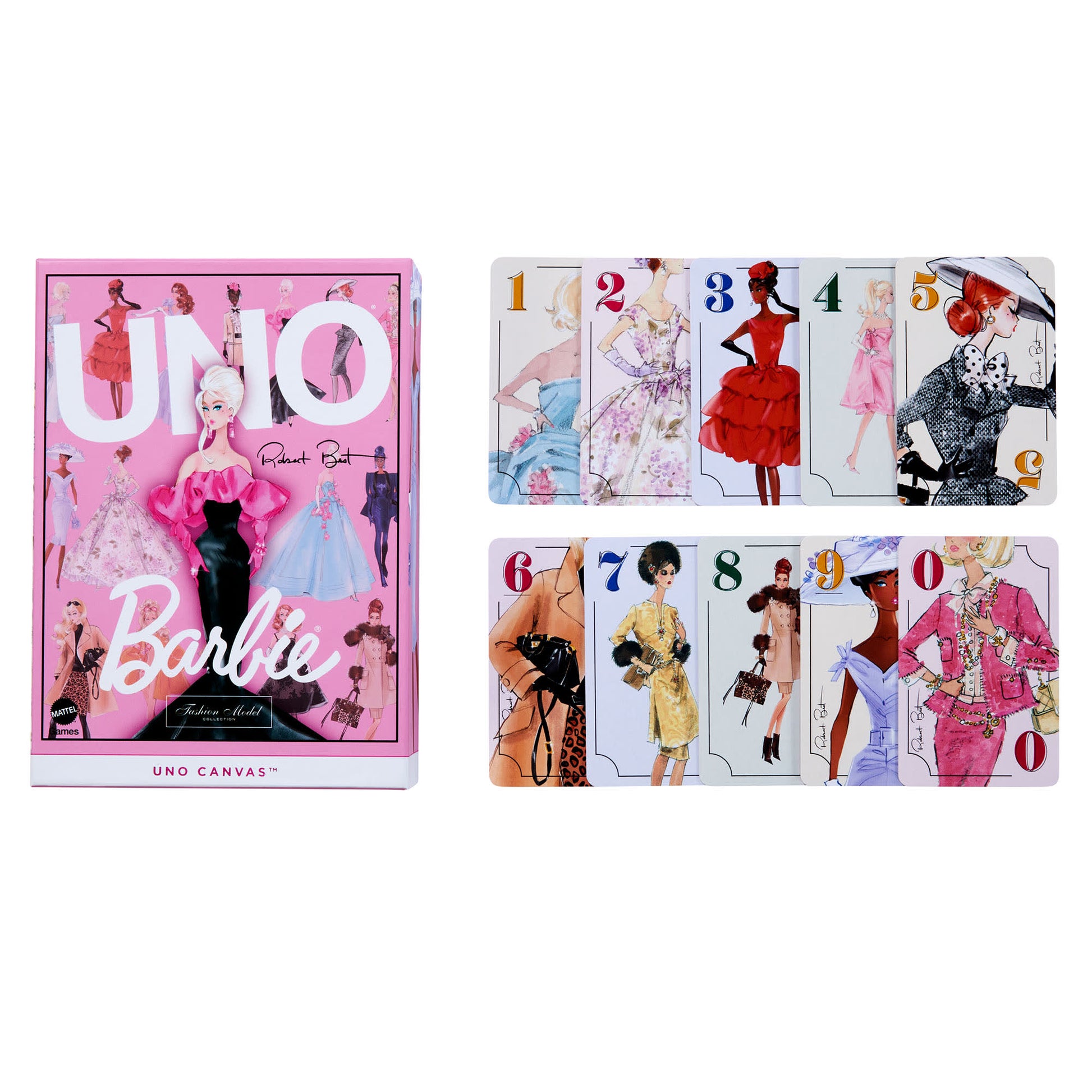 UNO Canvas Barbie Fashion Model Collection Deck - Bộ bài UNO sưu tầm phiên bản Barbie - Mattel Creations Mattel - ảnh 2 - Boa