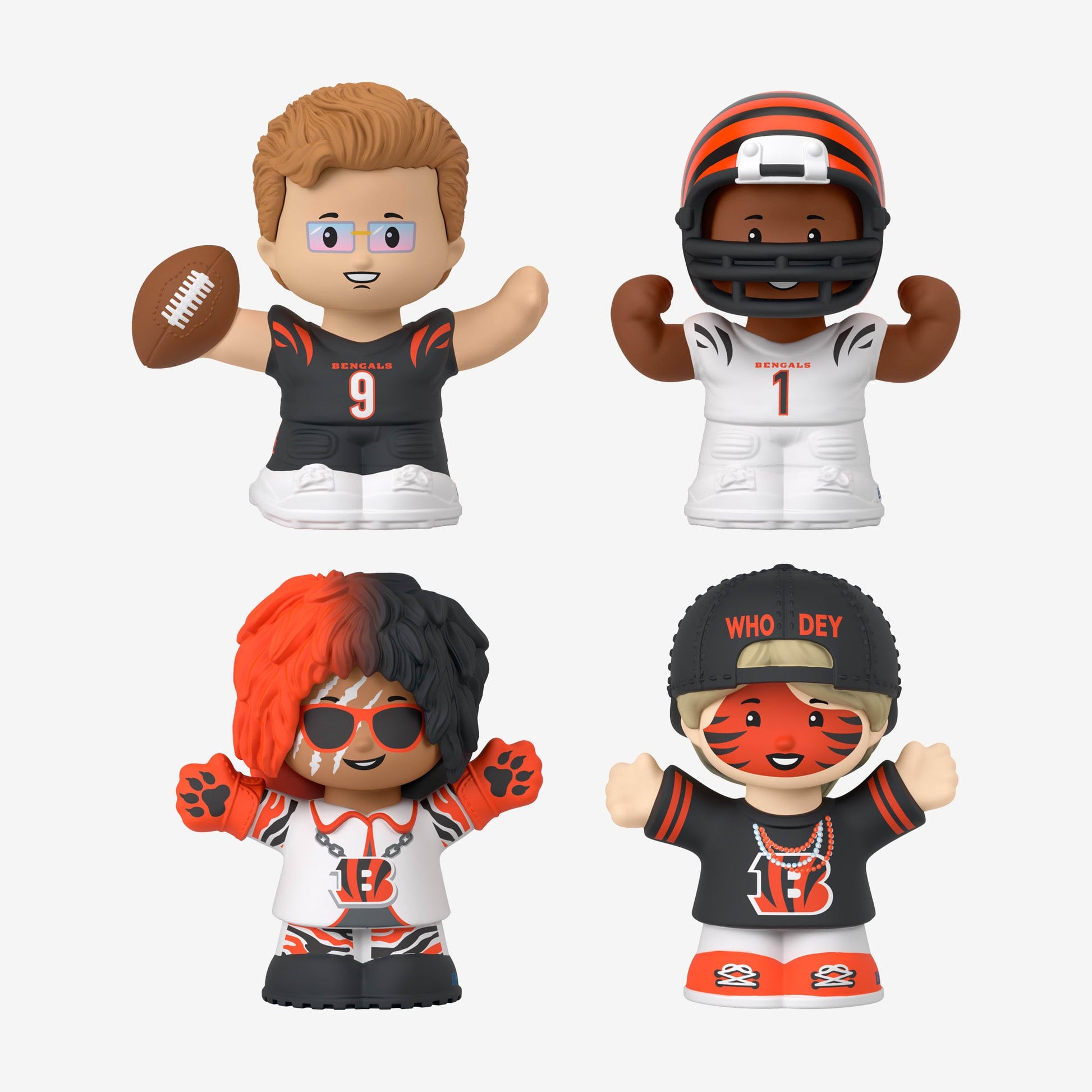 Little People Collector x NFL Cincinnati Bengals Set - Bộ Mô Hình Nhân Vật Thể Thao NFL - Mattel - Hình ảnh bổ sung 4