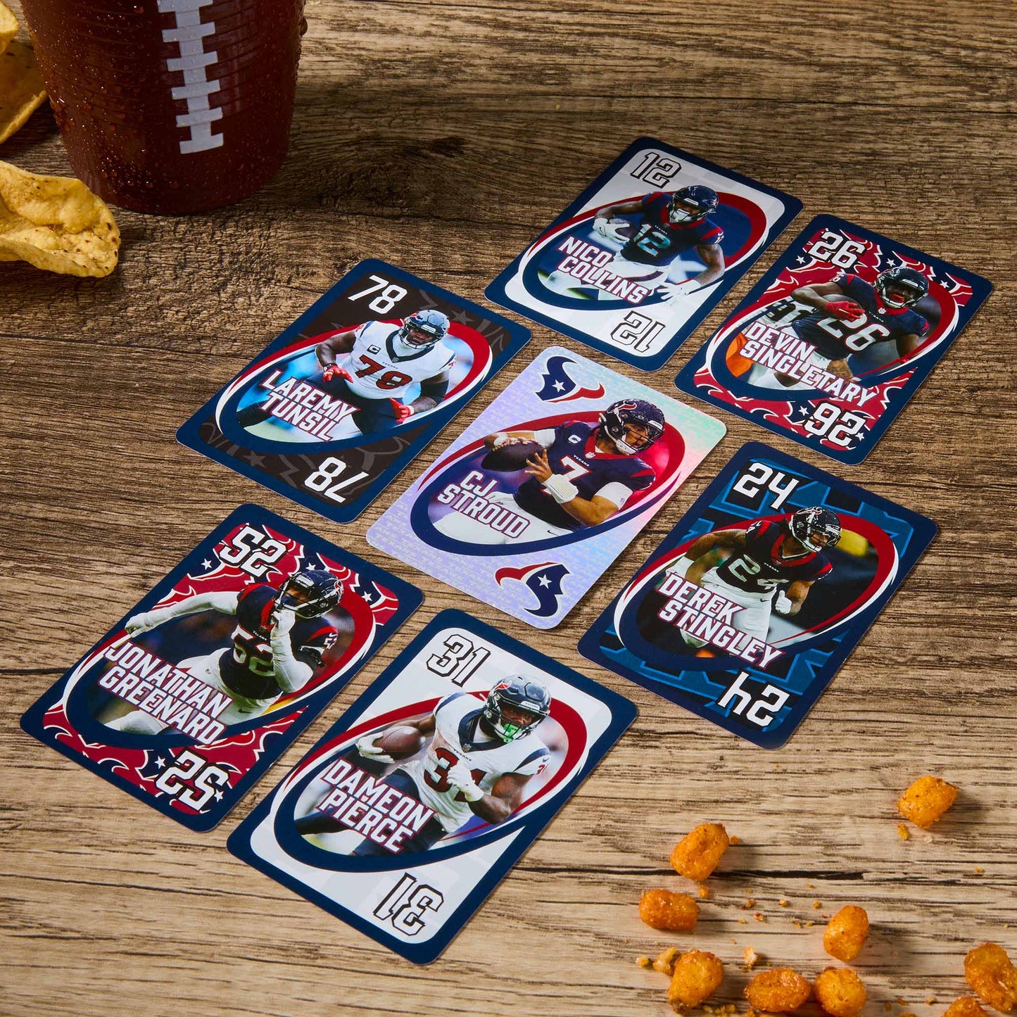 UNO Fandom NFL Houston Texans Game Deck - Bộ Bài UNO Đội Bóng Houston Texans - Mattel - Hình ảnh bổ sung 4